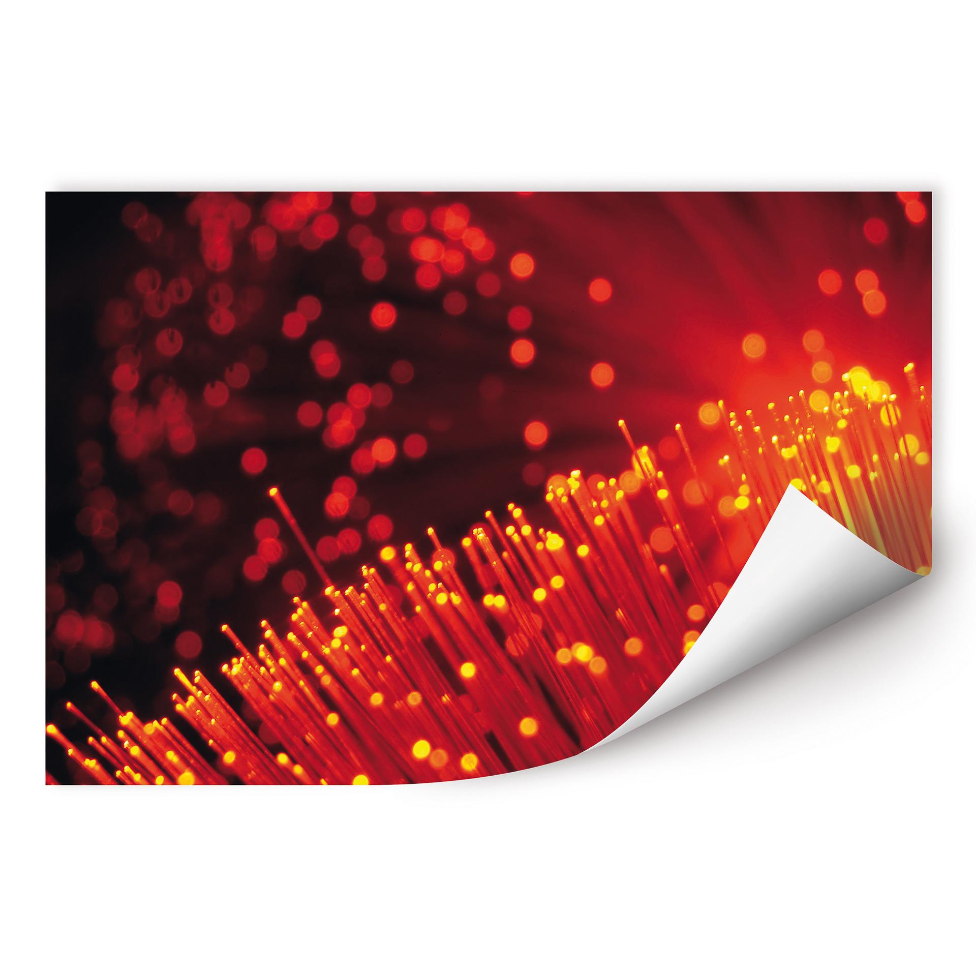 Poster autocollant - W - Fibre Optique abstrait
