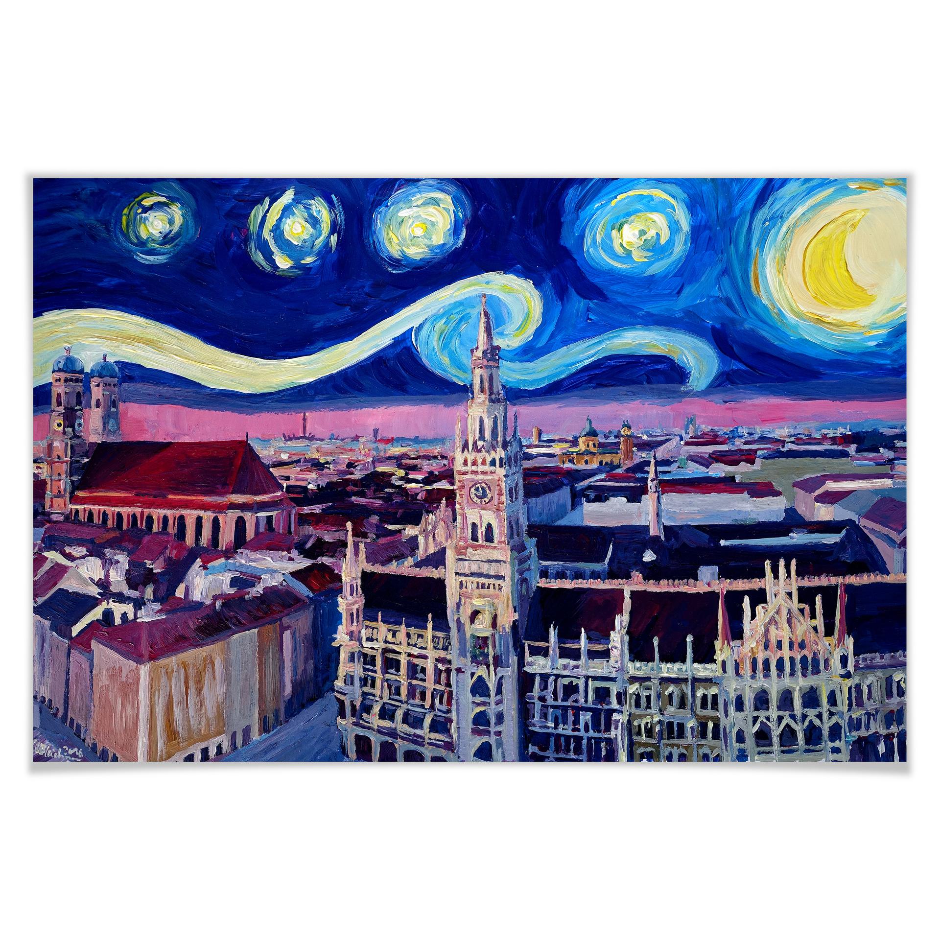 Poster Bleichner - München bei Nacht