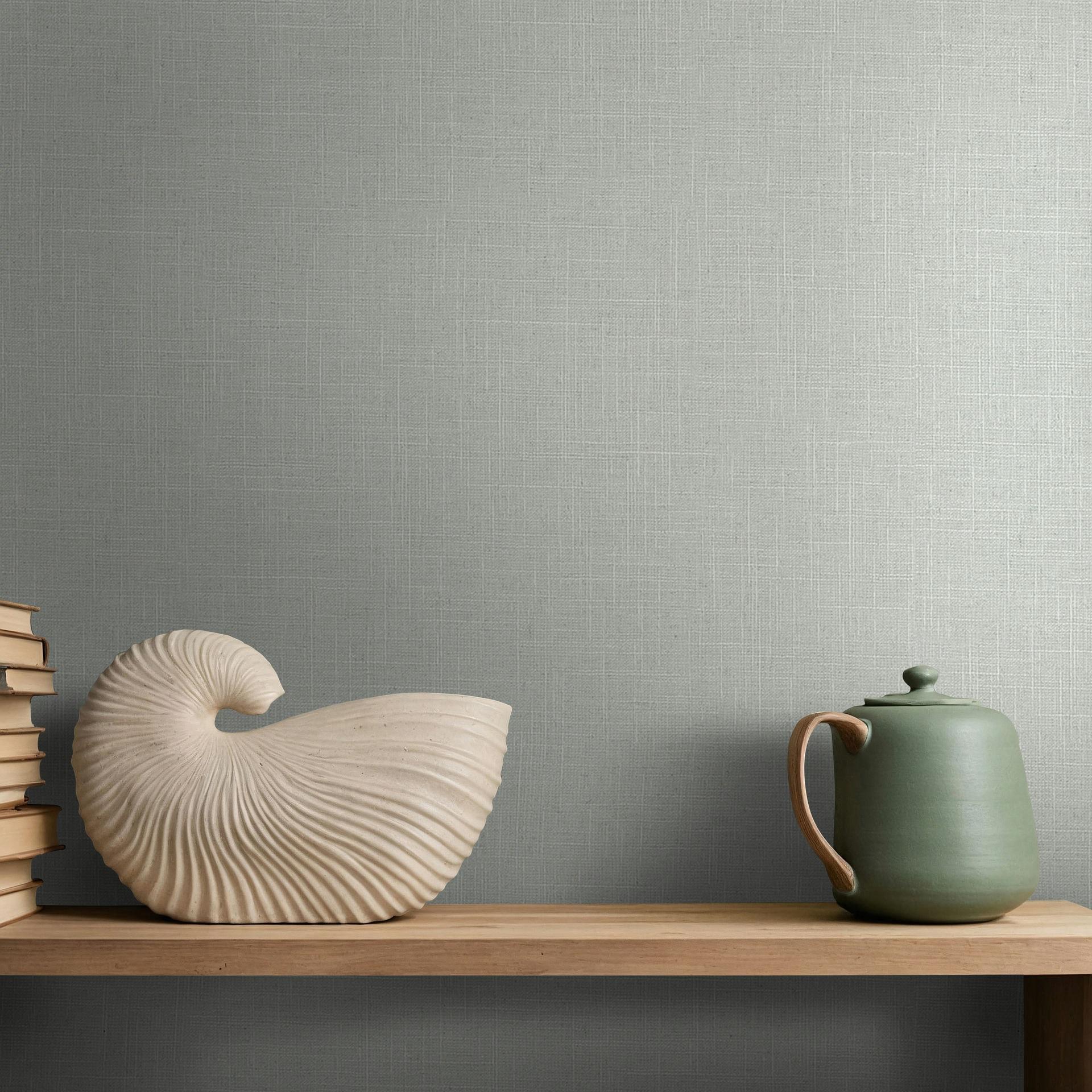 Vliesbehang, structuur effen modern mat in beige grijs