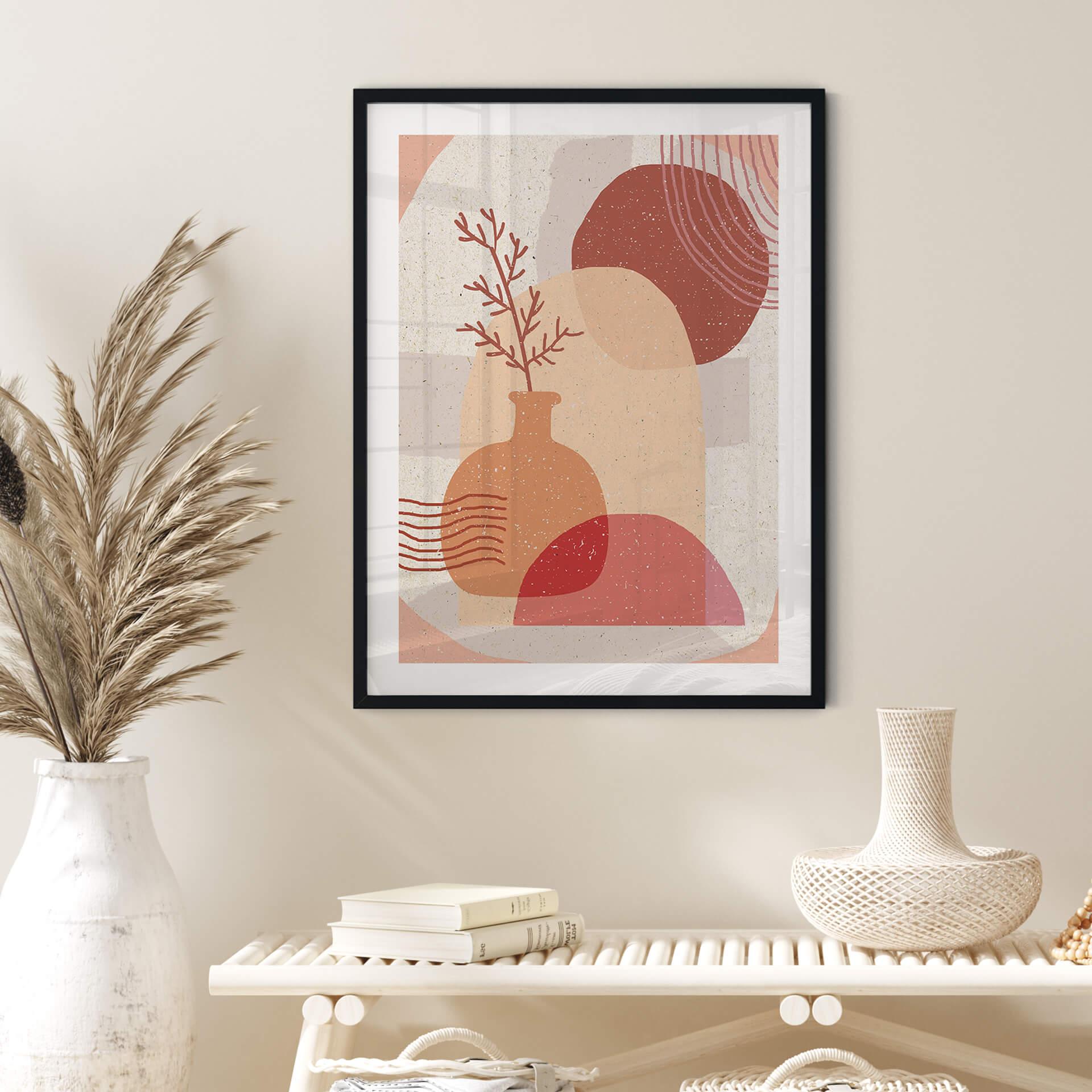 Póster Demir - Ilustración boho de una planta