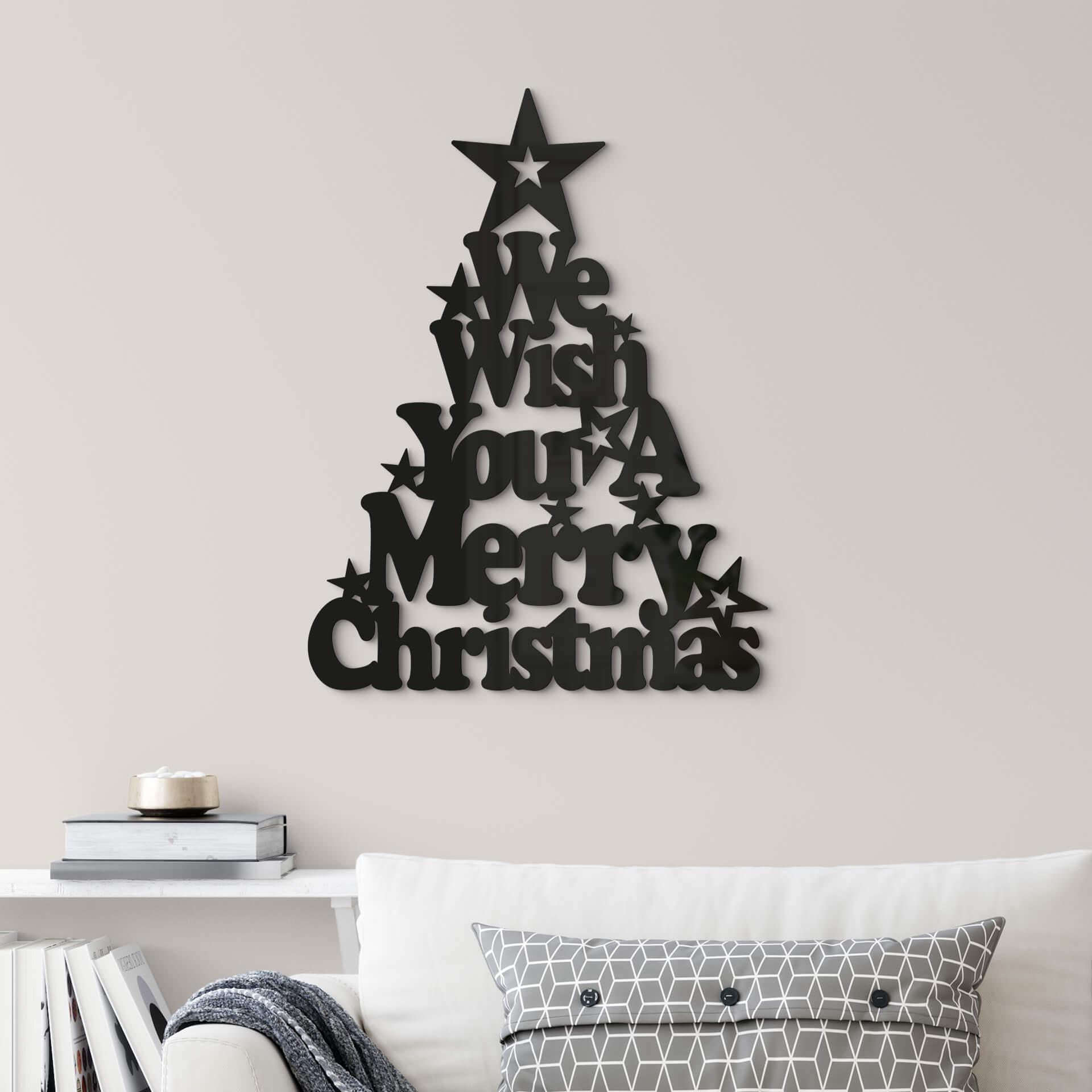 Decoración navideña - Árbol de Navidad Le deseamos una feliz Navidad - Decoración acrílica