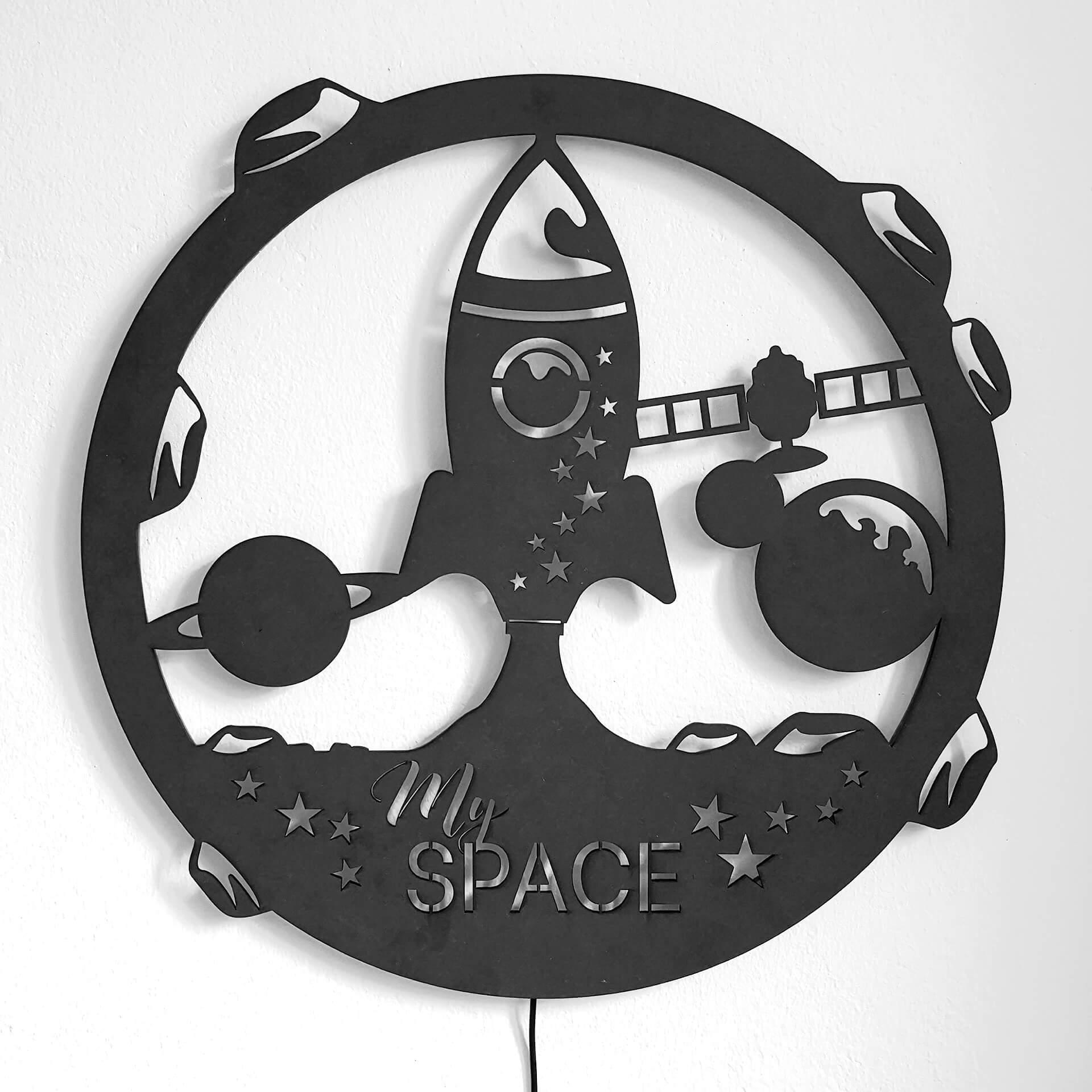 LED Wanddecoratie van MDF - My Space