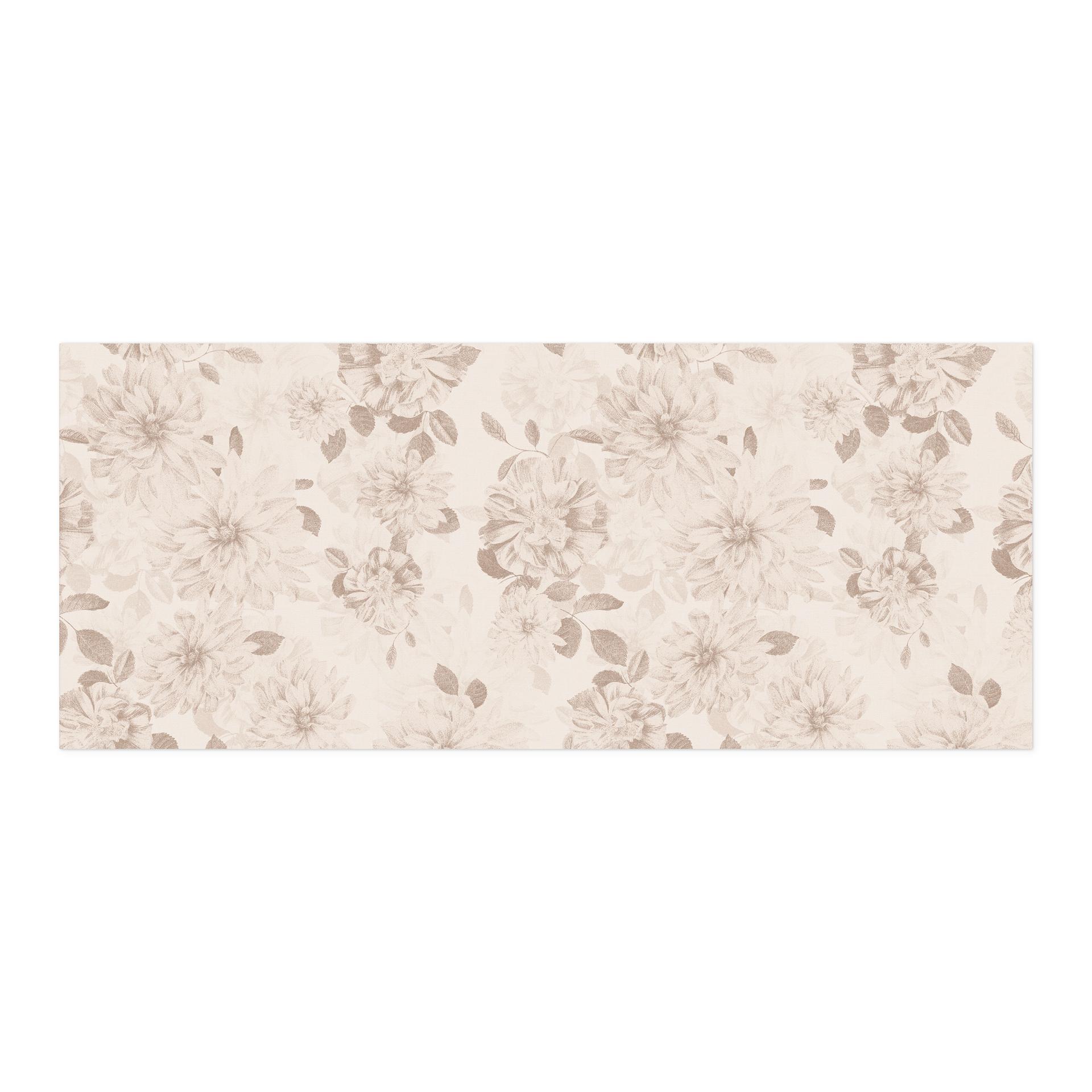 Selvklæbende stænkplade til køkken Dahliaer Shabby Chic Beige - Bloomery Decor