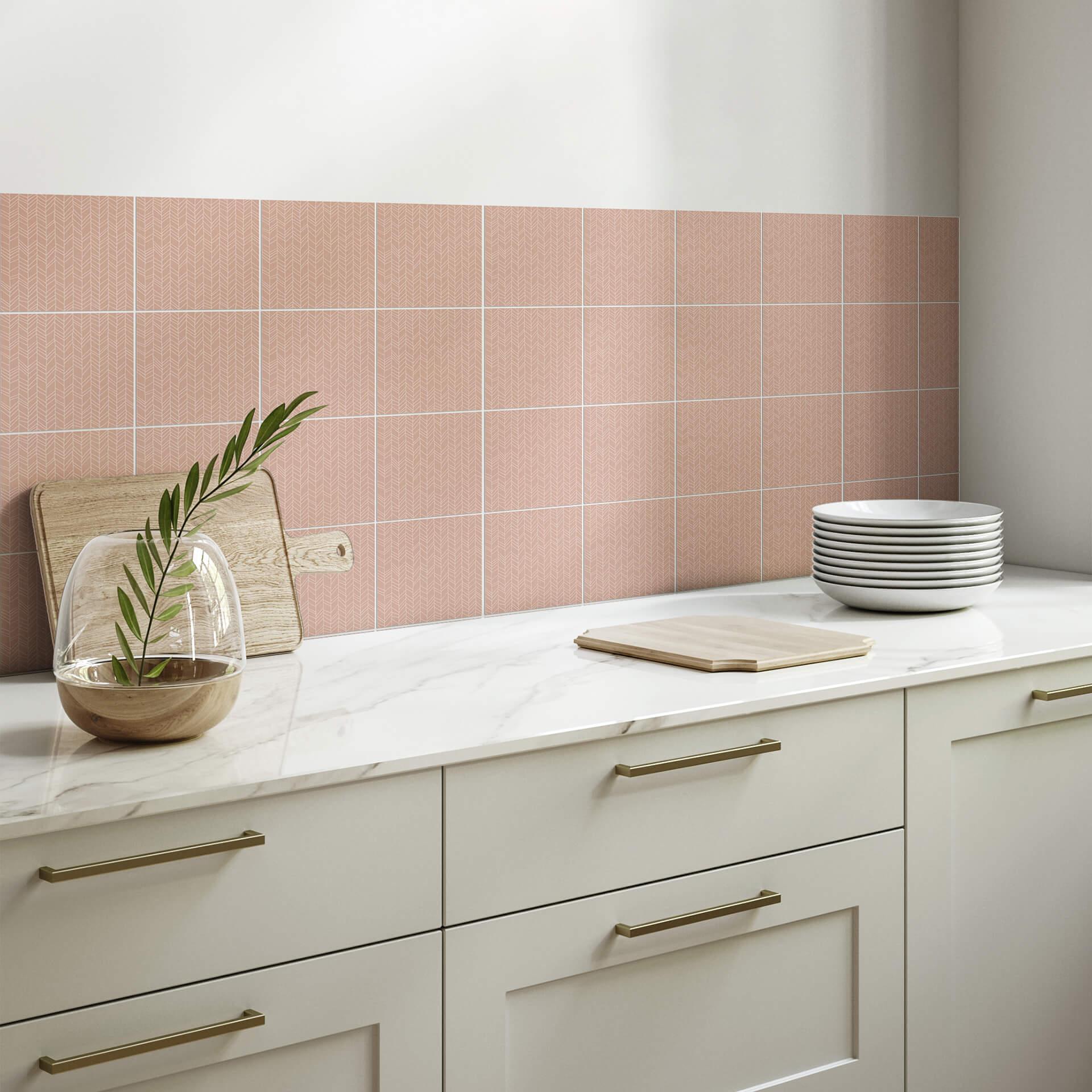 Wallsticker Fliseklistermærker Boho - Sæt med 12 stk