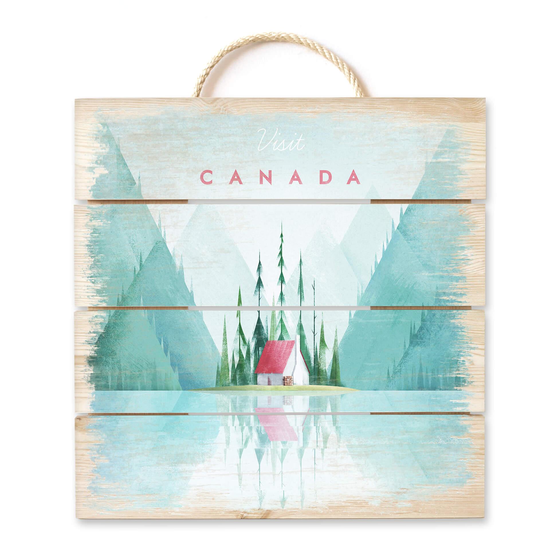 Cuadro de madera Rivers - Canada - 40x41,5 cm