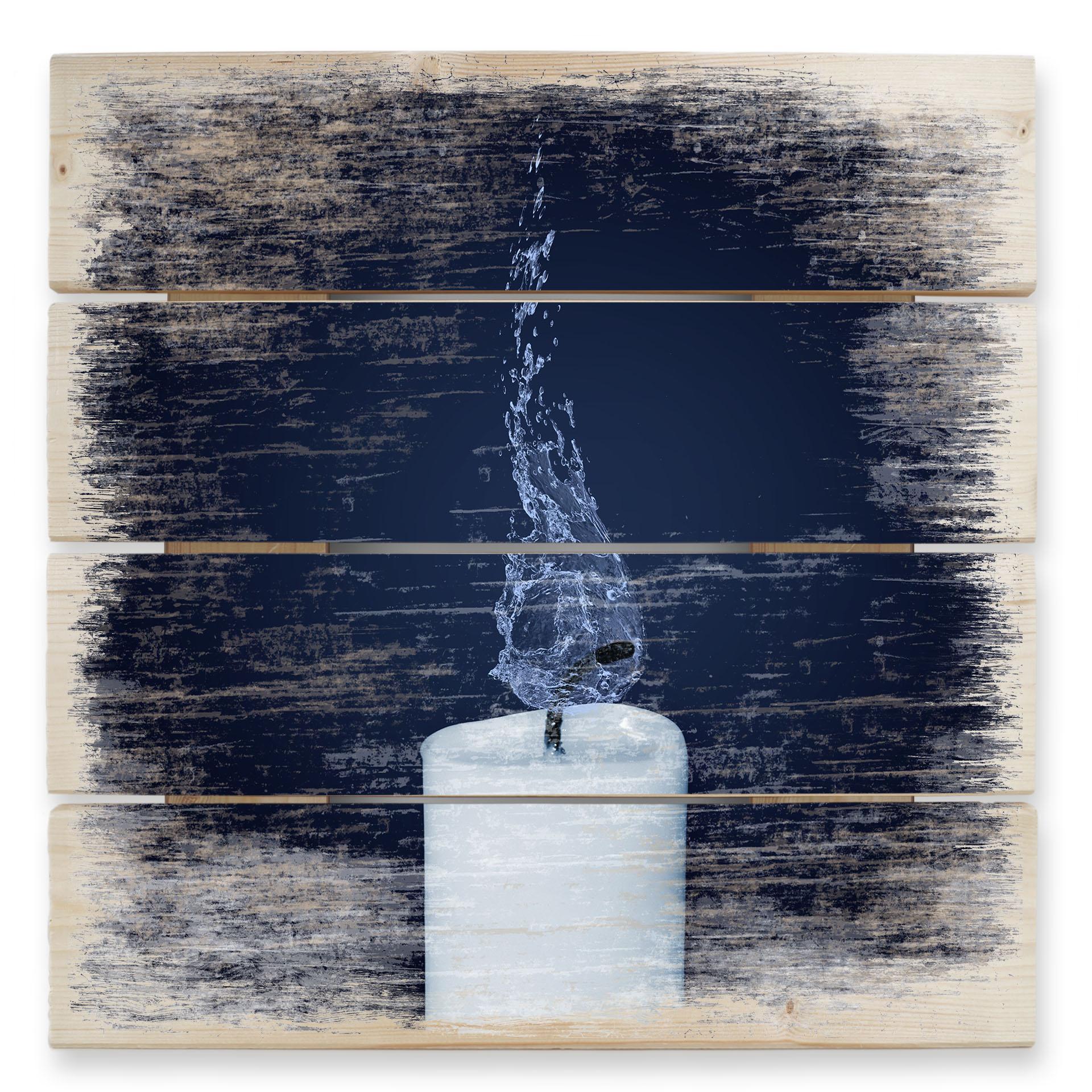 Cuadro de madera Erloschen - 40x41,5 cm
