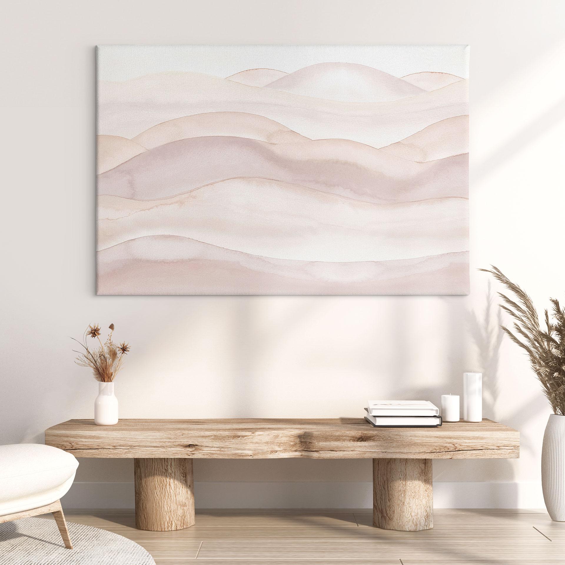 Canvasbillede Skandi - Blide bakker i akvarel - Bloomery Decor