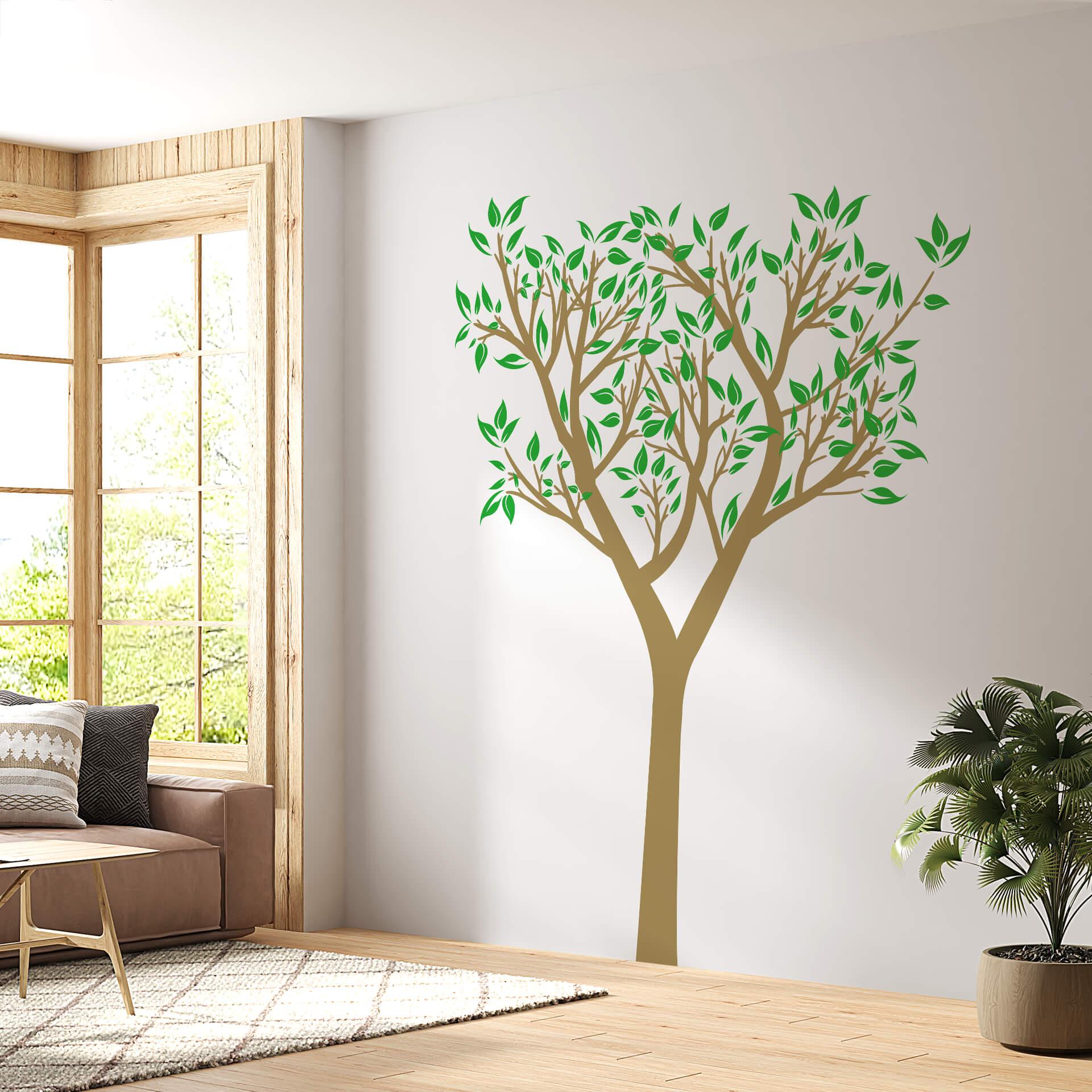Spirende træ Wallsticker 2-farvet