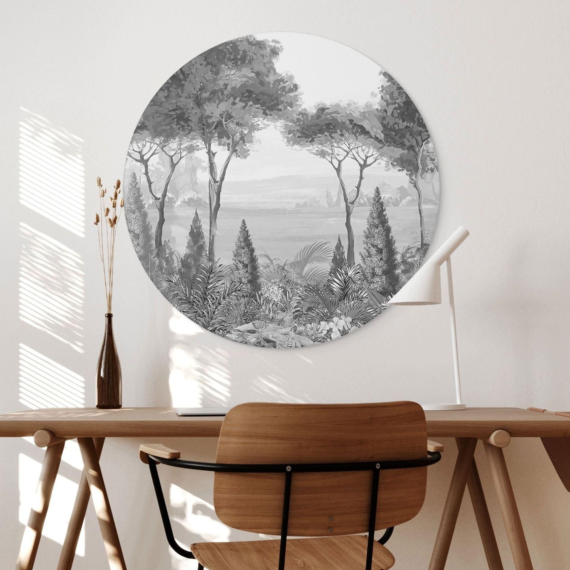 Wandbild Idyllische Pflanzenlandschaft - Ms Tiff - Alu-Dibond - Rund