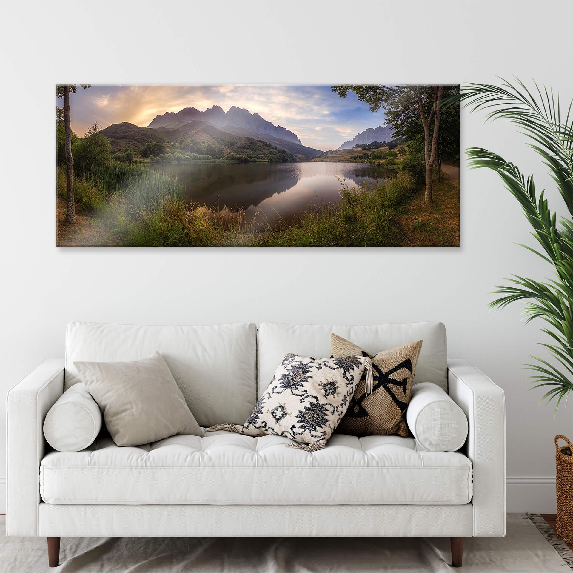 Acrylglasbild Cuadrado - Paradise Pond - Panorama