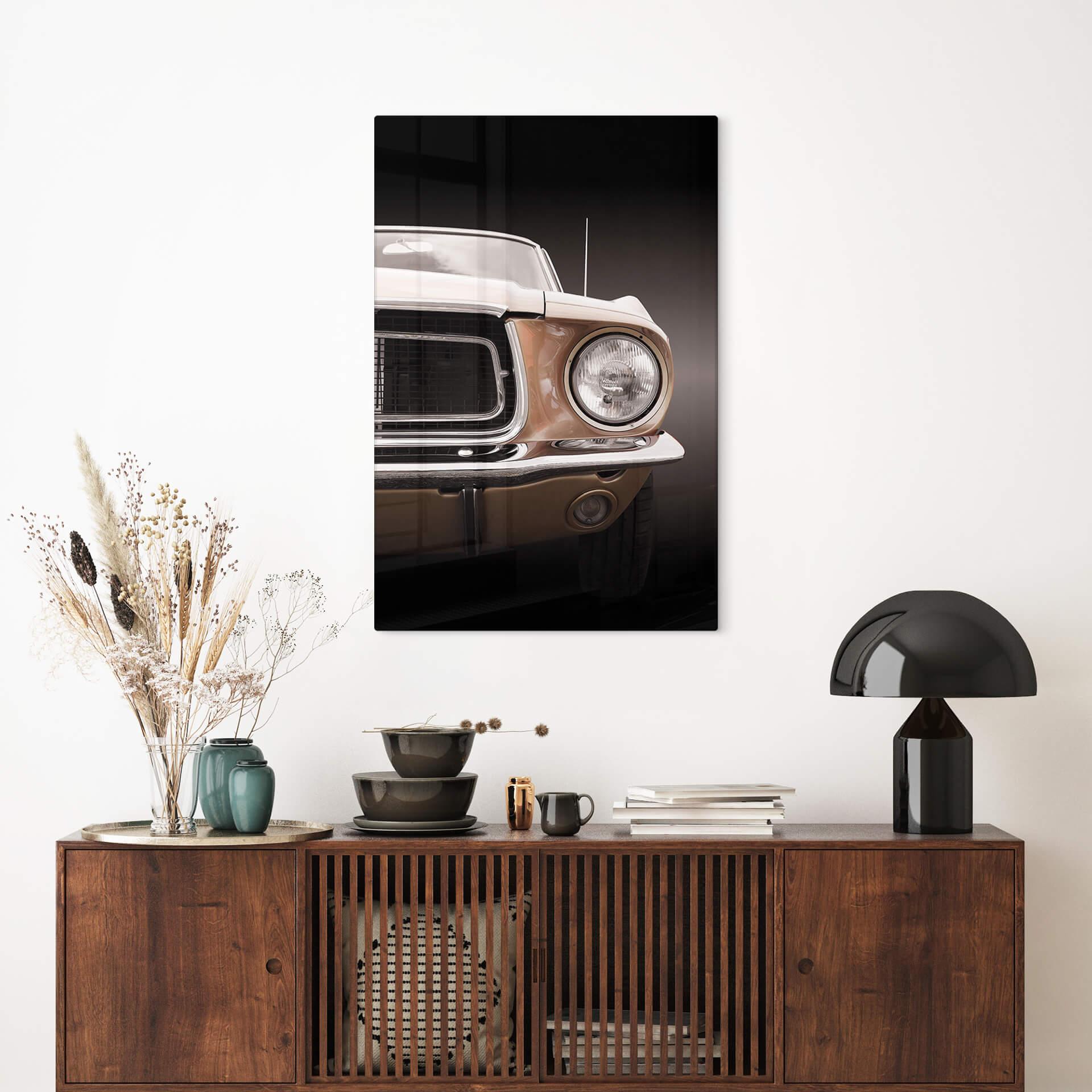 Glasschilderij Gube - American Classic Car