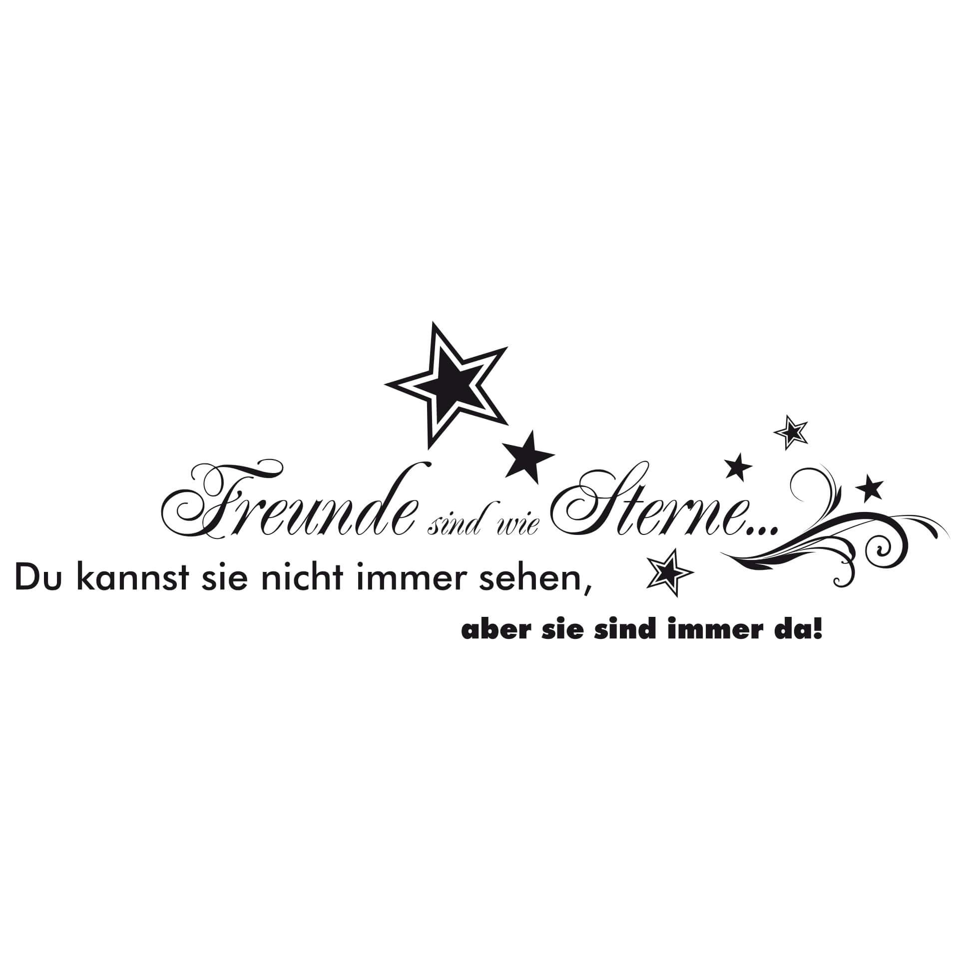Wandtattoo Freunde sind wie Sterne...