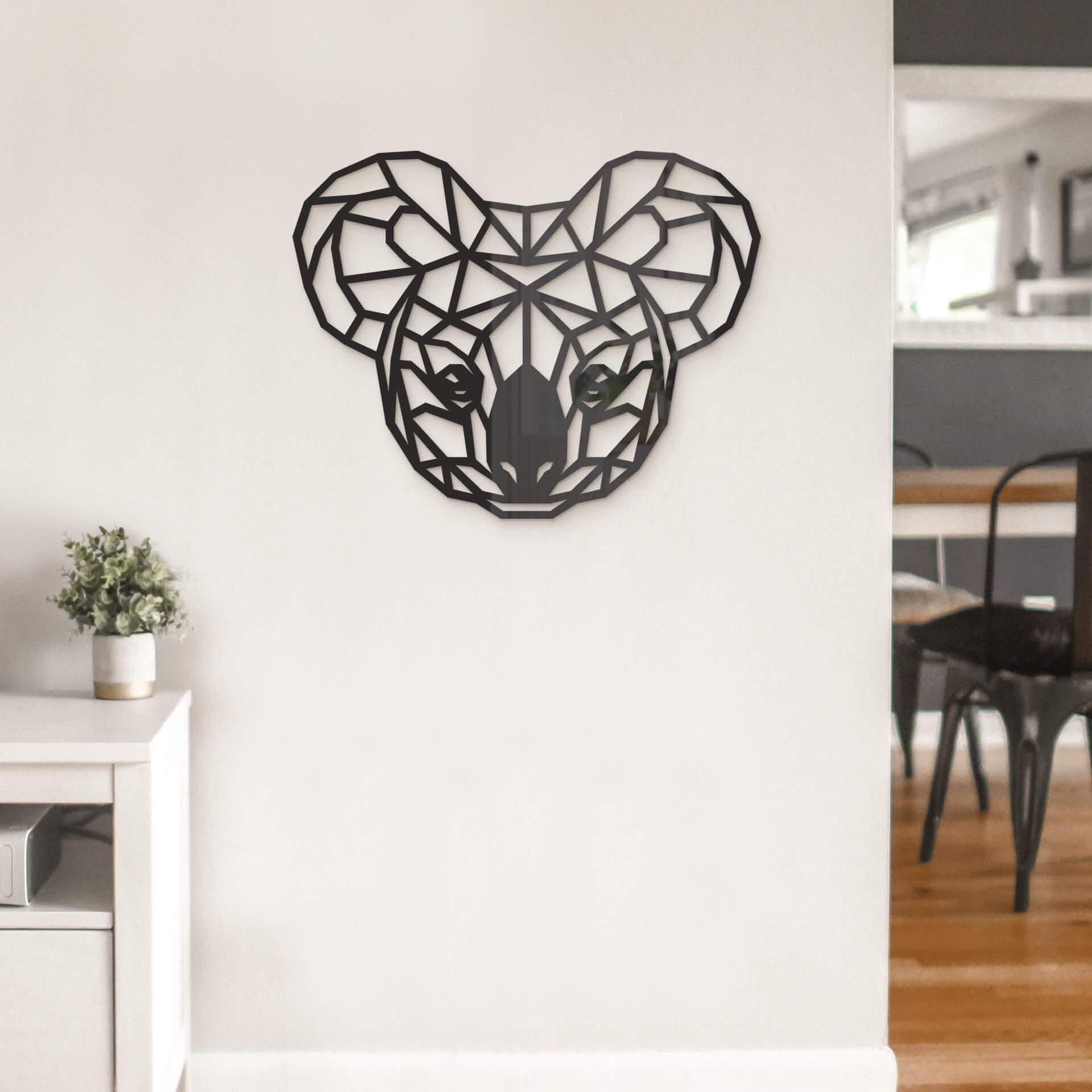 Decoración acrílica Origami Koala