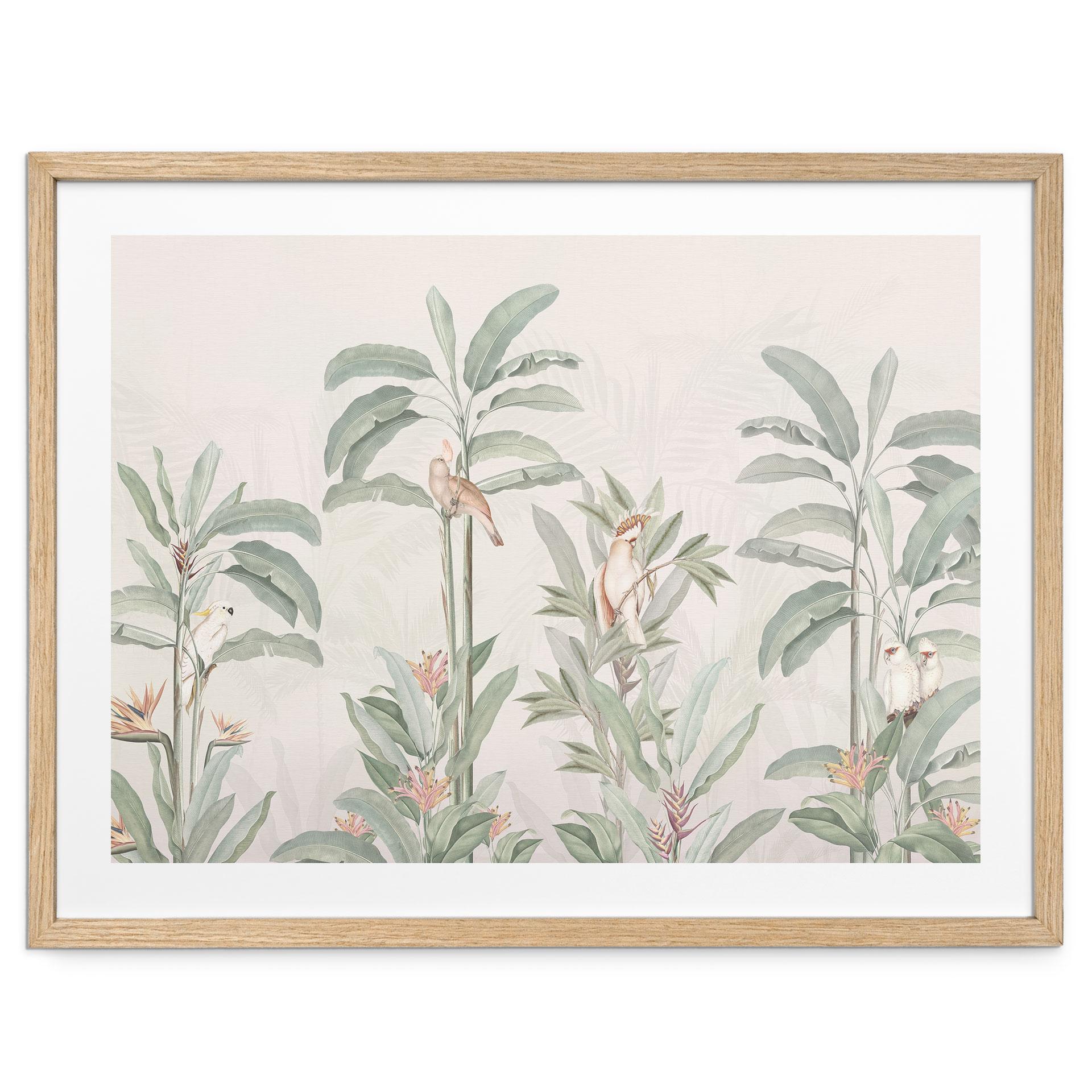 Jungle Plakat Tropisk skov med kakaduer - Bloomery Decor