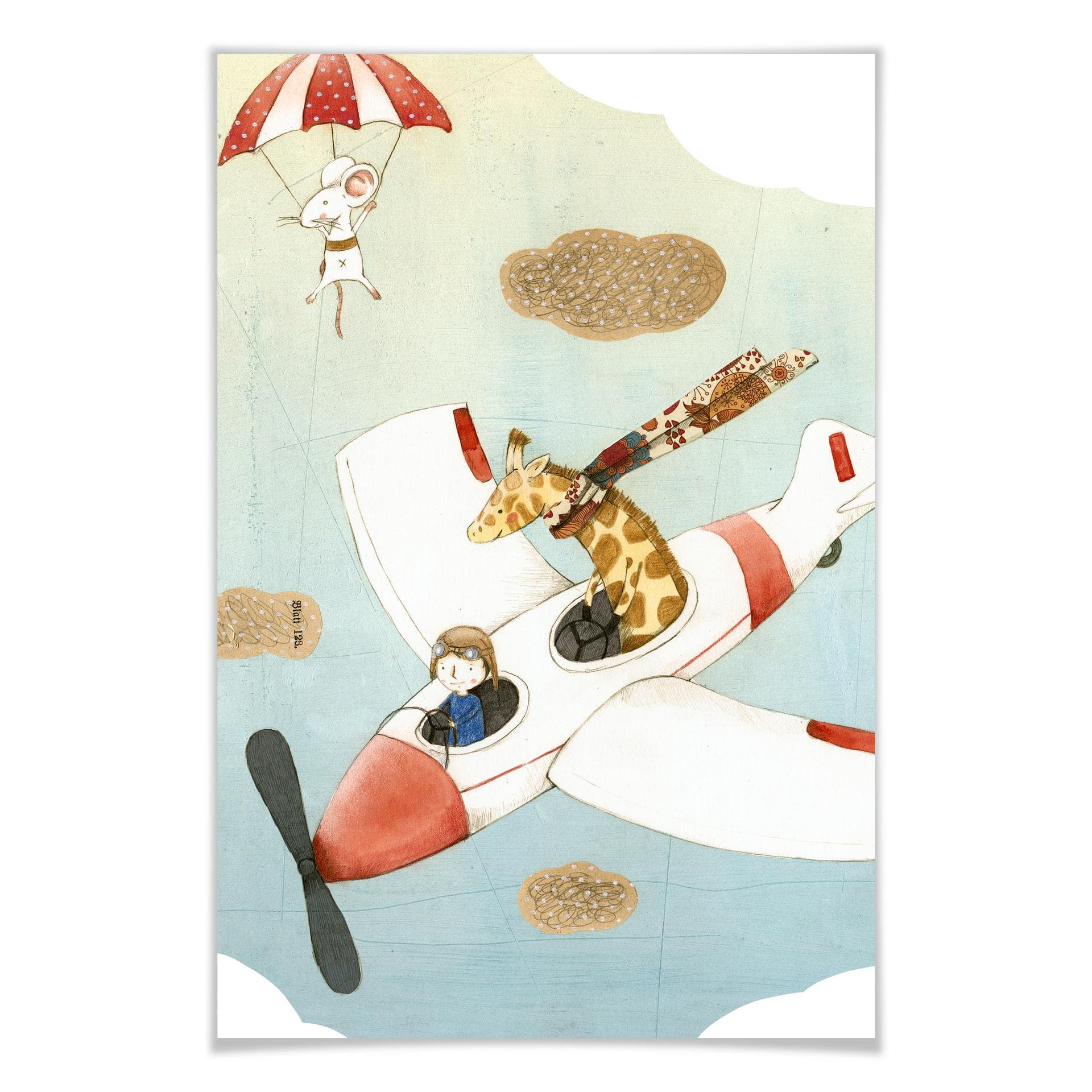 Poster - Loske - Voyage en avion