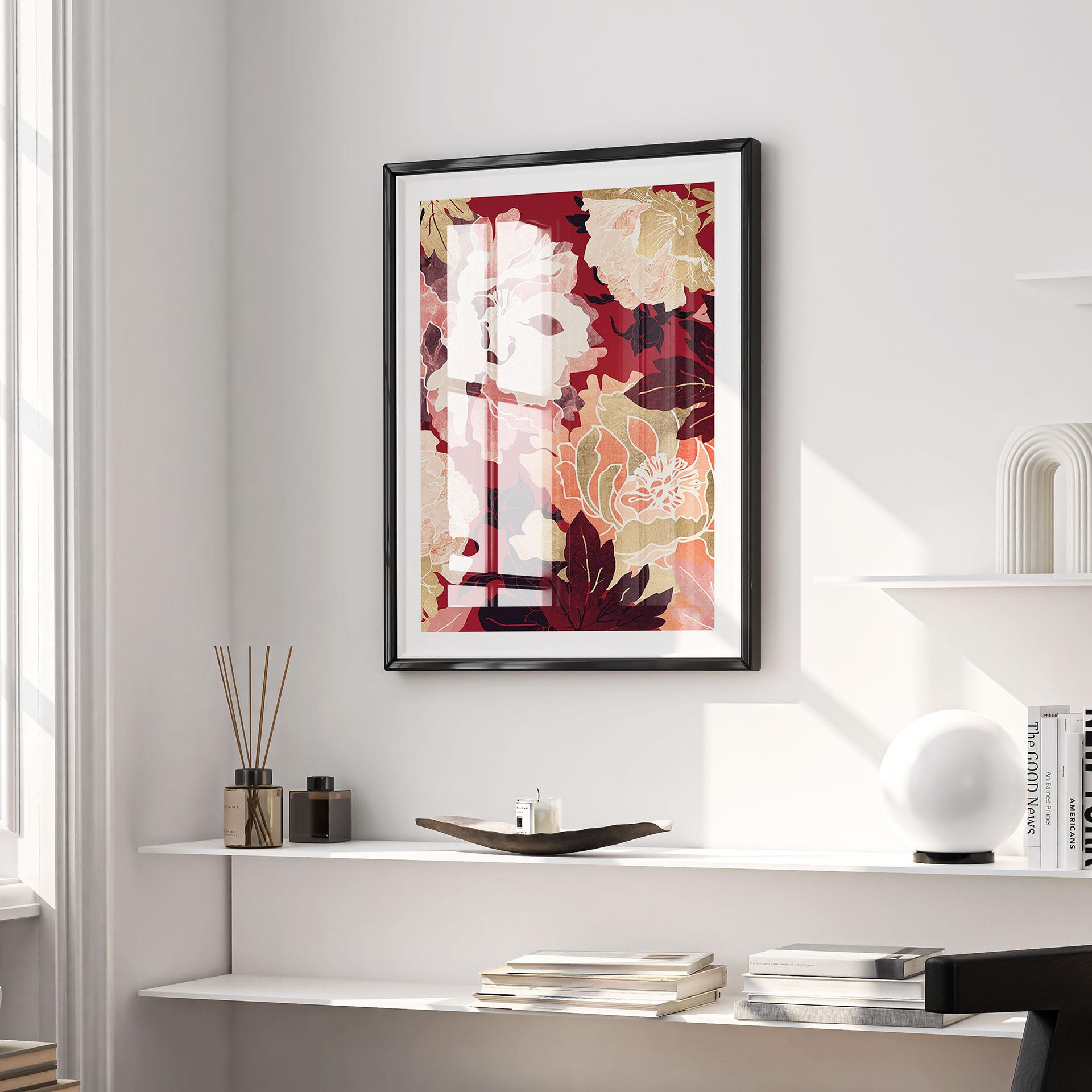 Plakat Pæoner med store blomster - SpaceFrog Designs