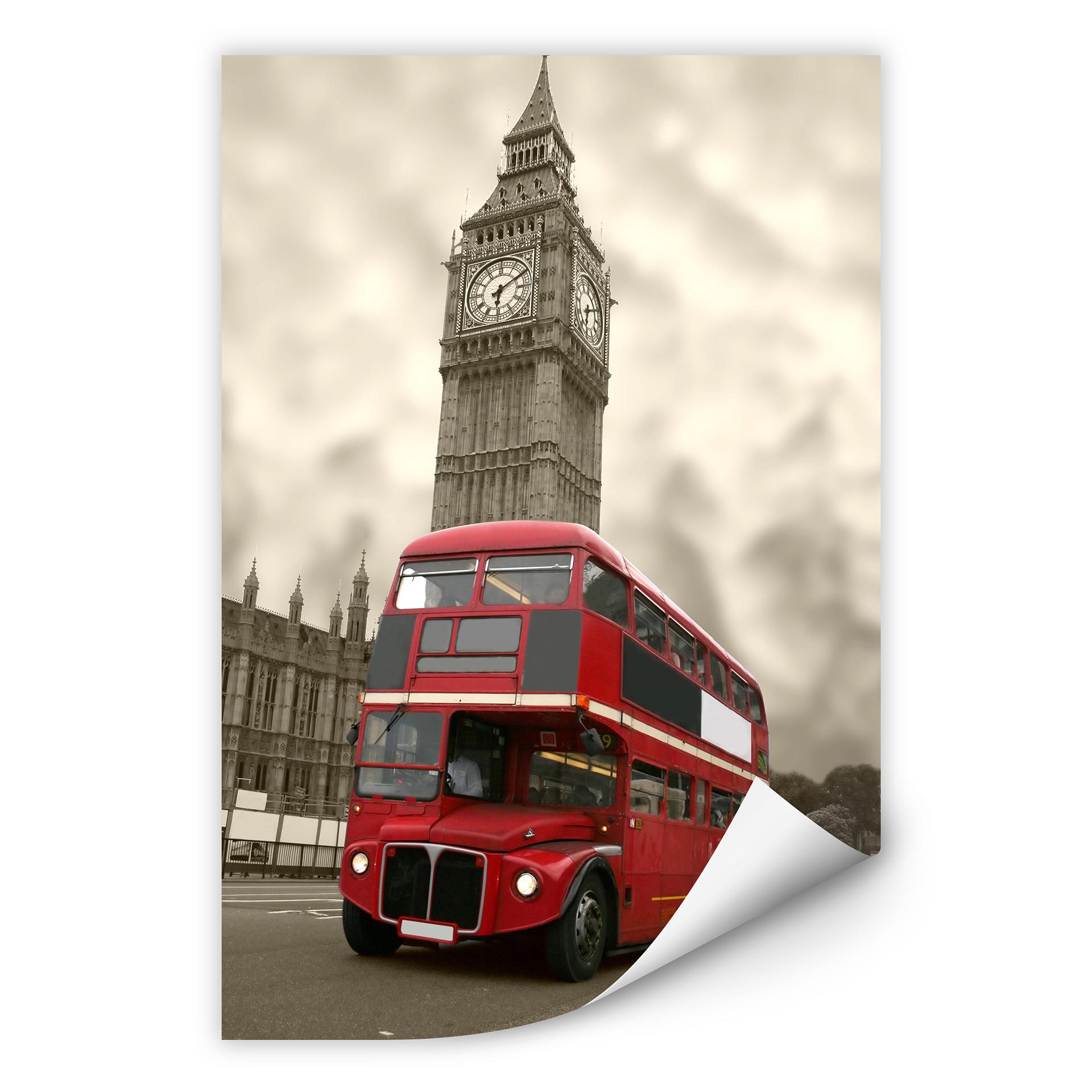 Zelfklevende Poster - Visit Londen