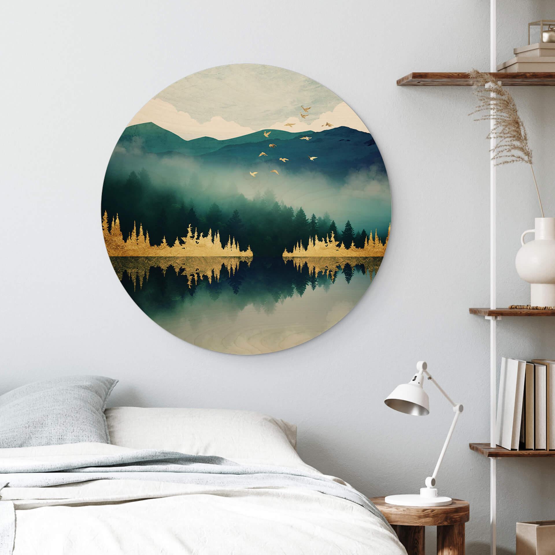 SpaceFrog Designs Billede af træ - Morgenruhe - Rund