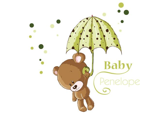 Muursticker + Baby Naam Groen