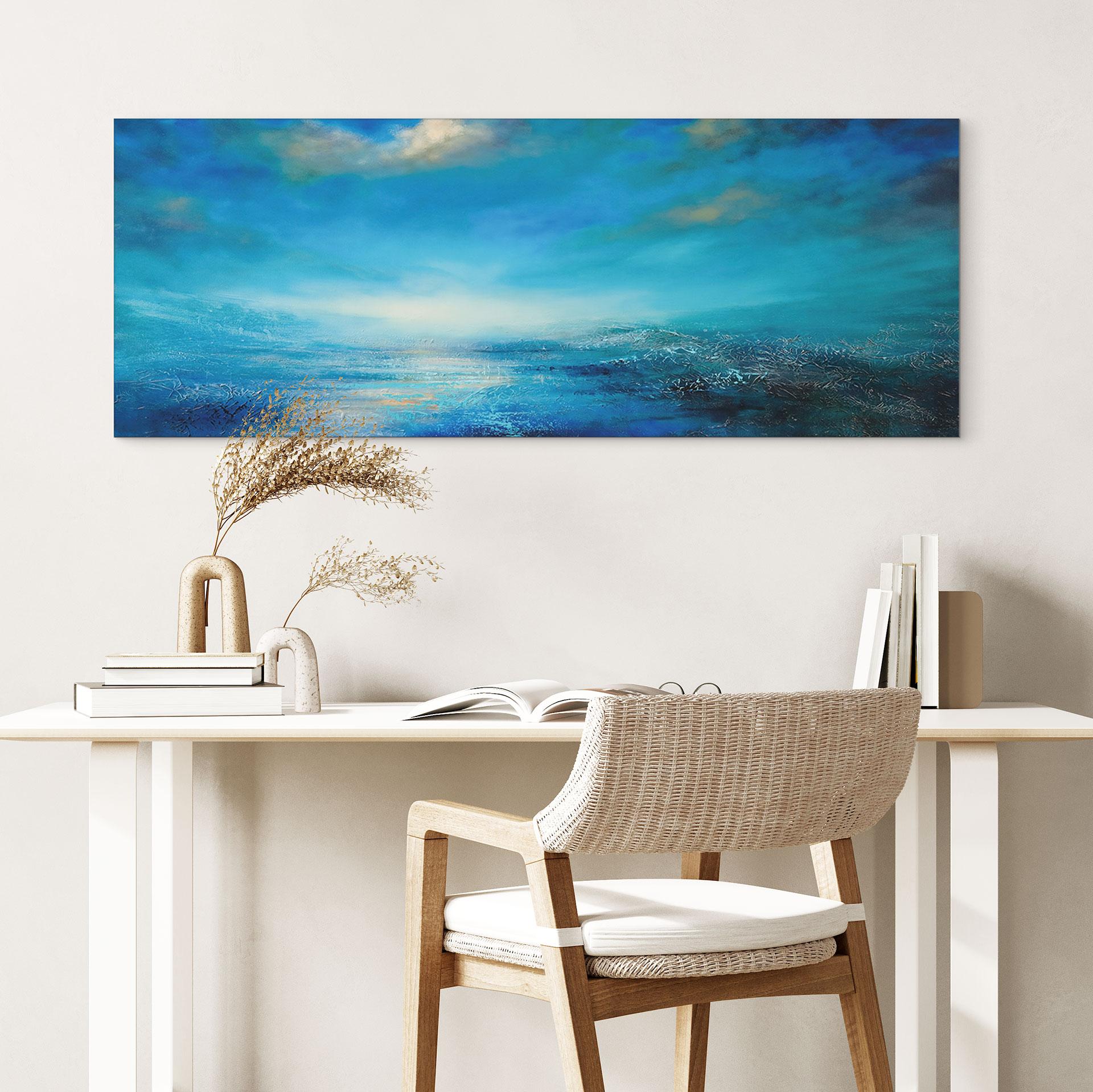 Billede Endless expanse in blue - Schmucker Panorama – print på aluminium