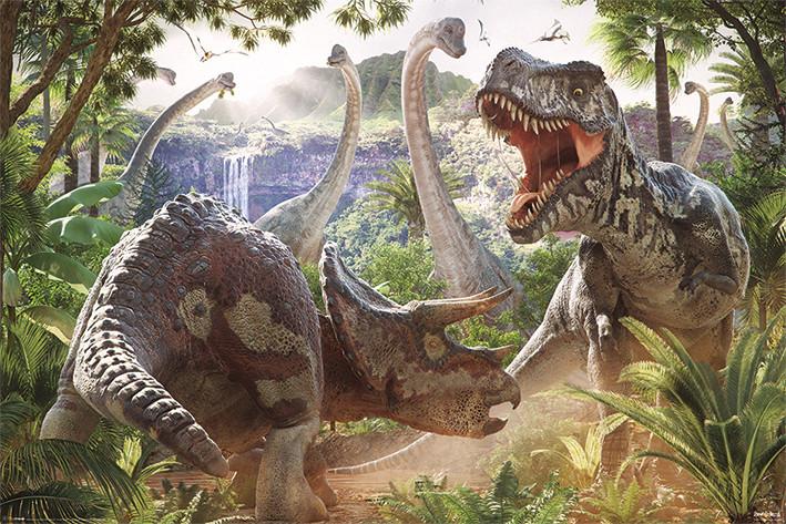 Poster David Penfound - Dinosaur Battle 91,5x61 cm