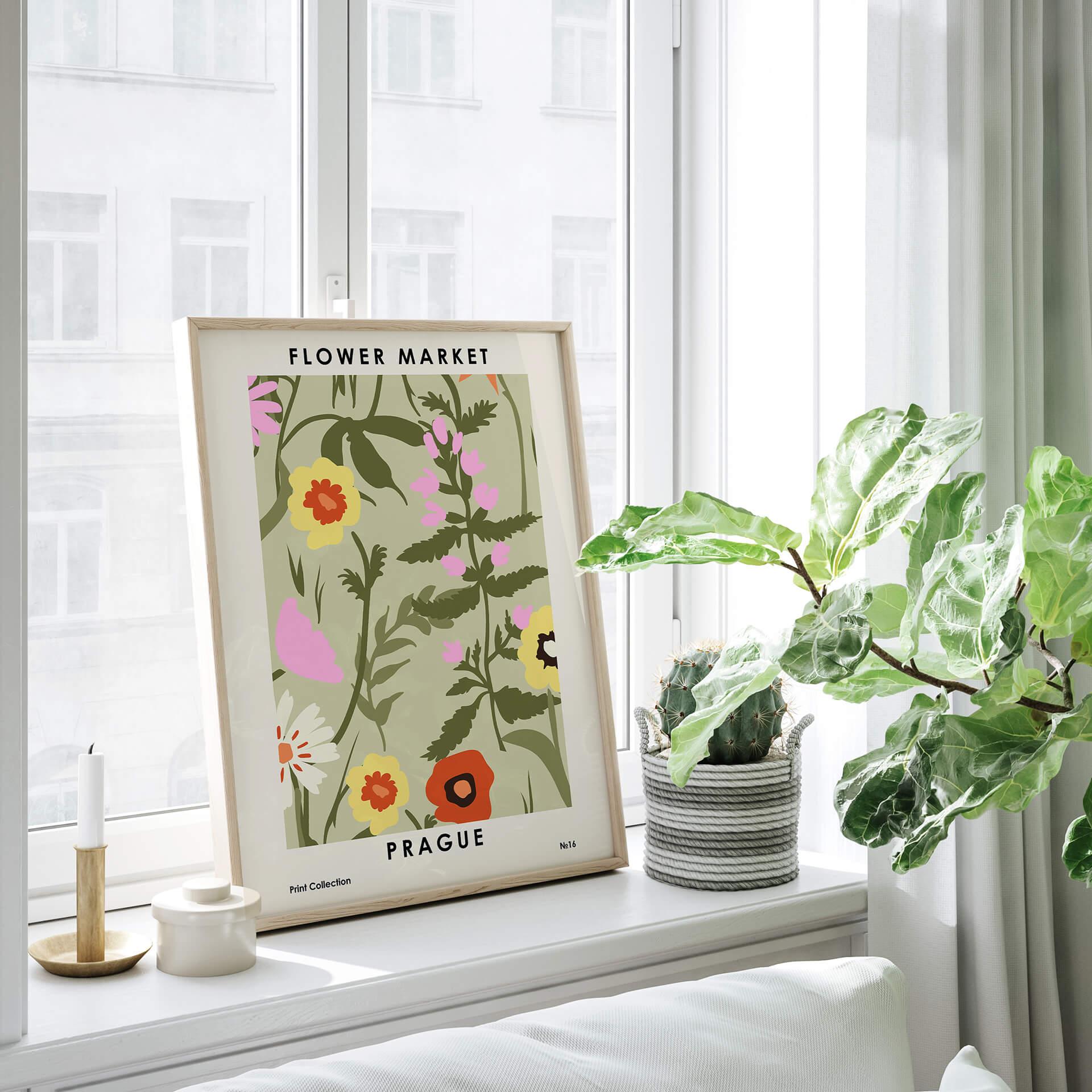 Plakat NKTN - Targ kwiatowy w Pradze