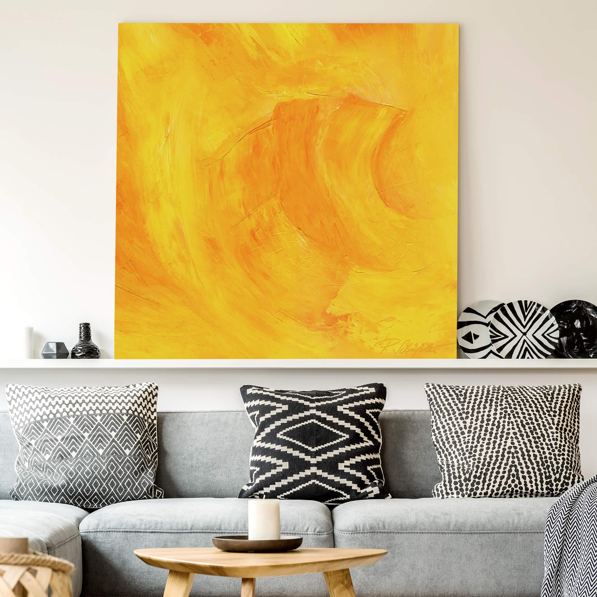 Canvasbillede - Schüßler - Solarplexus - kvadratisk