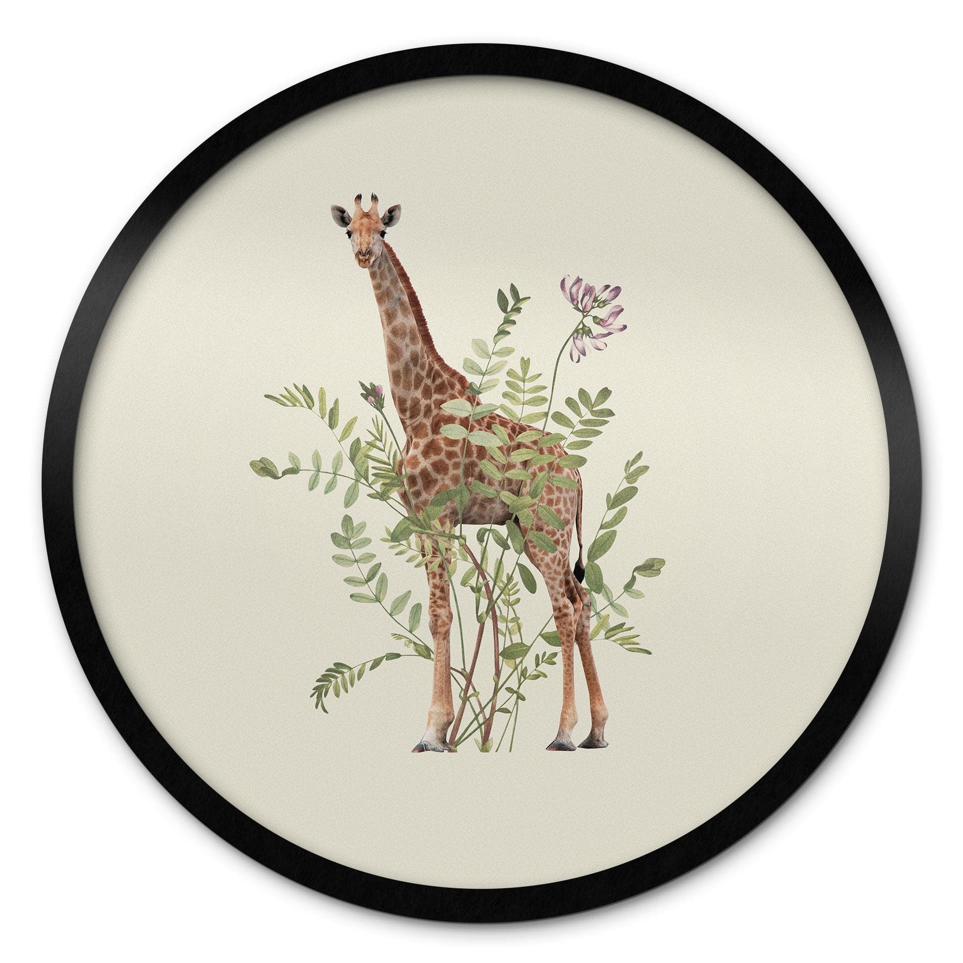 Plakat Blomstret giraf - Frida Floral Studio