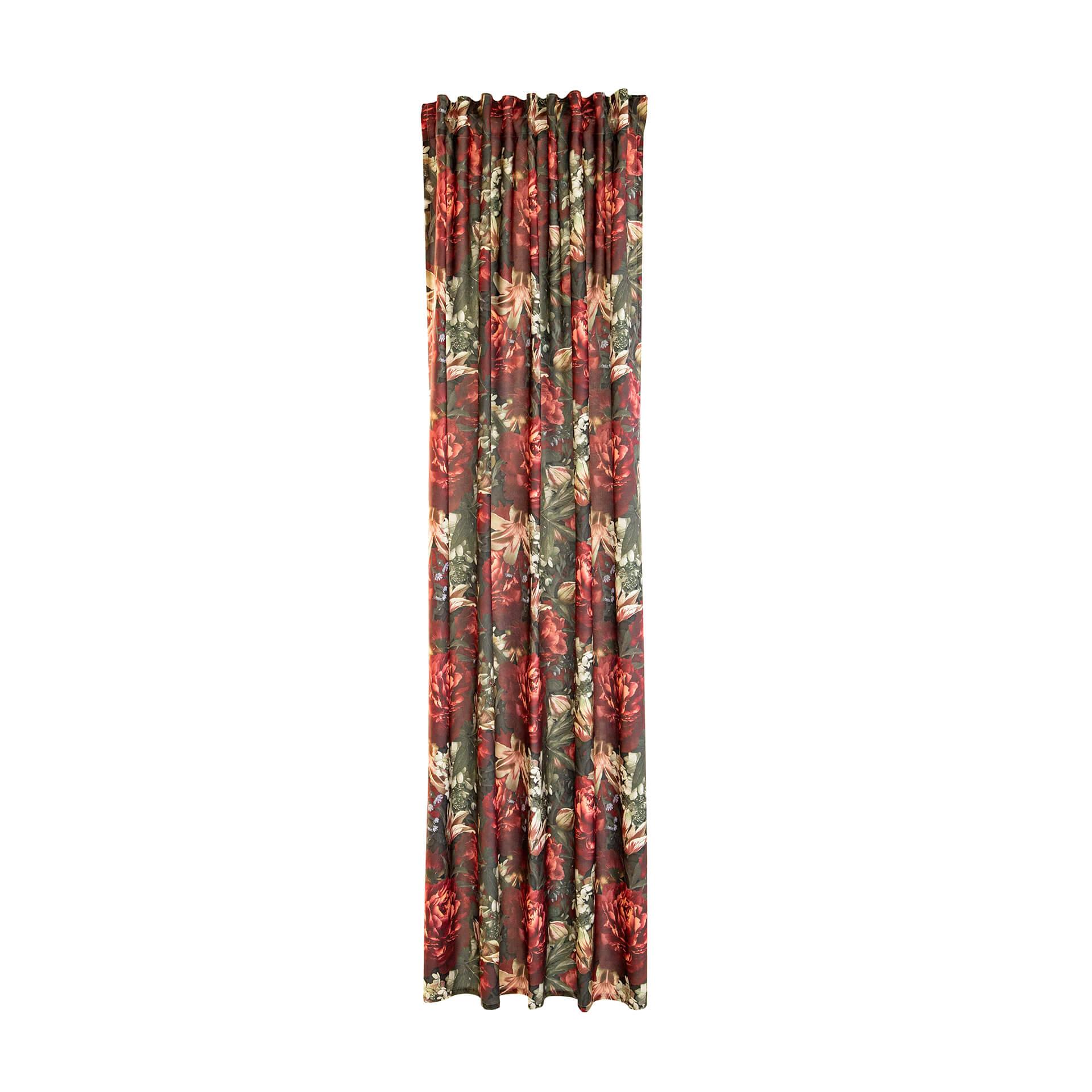 Homing Vorhang mit verdeckten Schlaufen Roja rot -  2.45 x 1.4 m