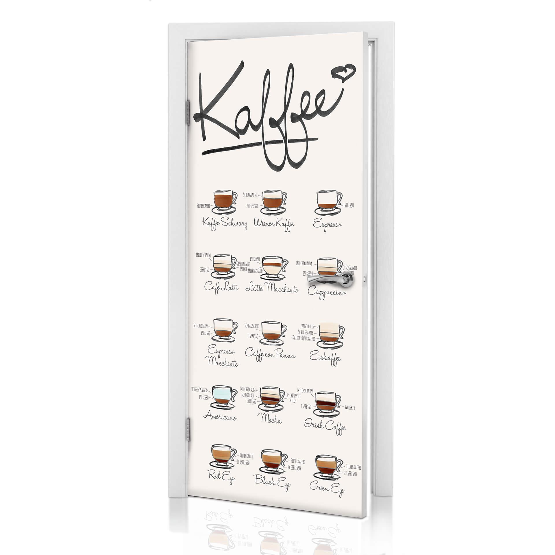 Puerta de diseño variedades de café 91x200 cm