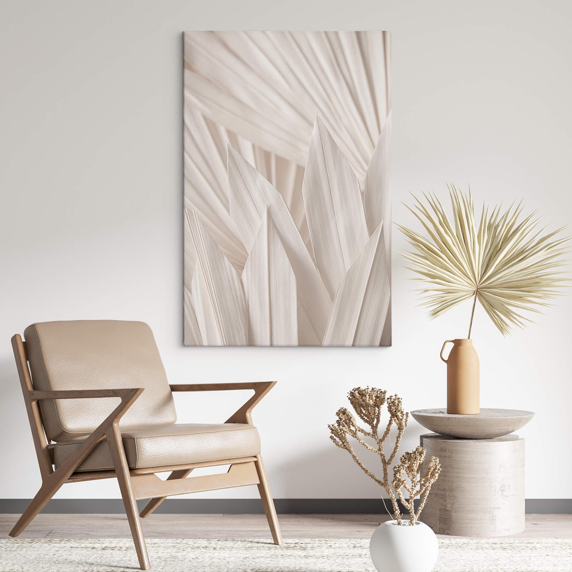 Lienzo 1X Estudio - Hojas de palmera brillantes