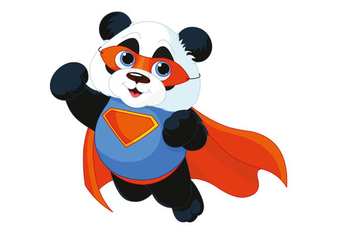 Decoración de ventanas Super Panda