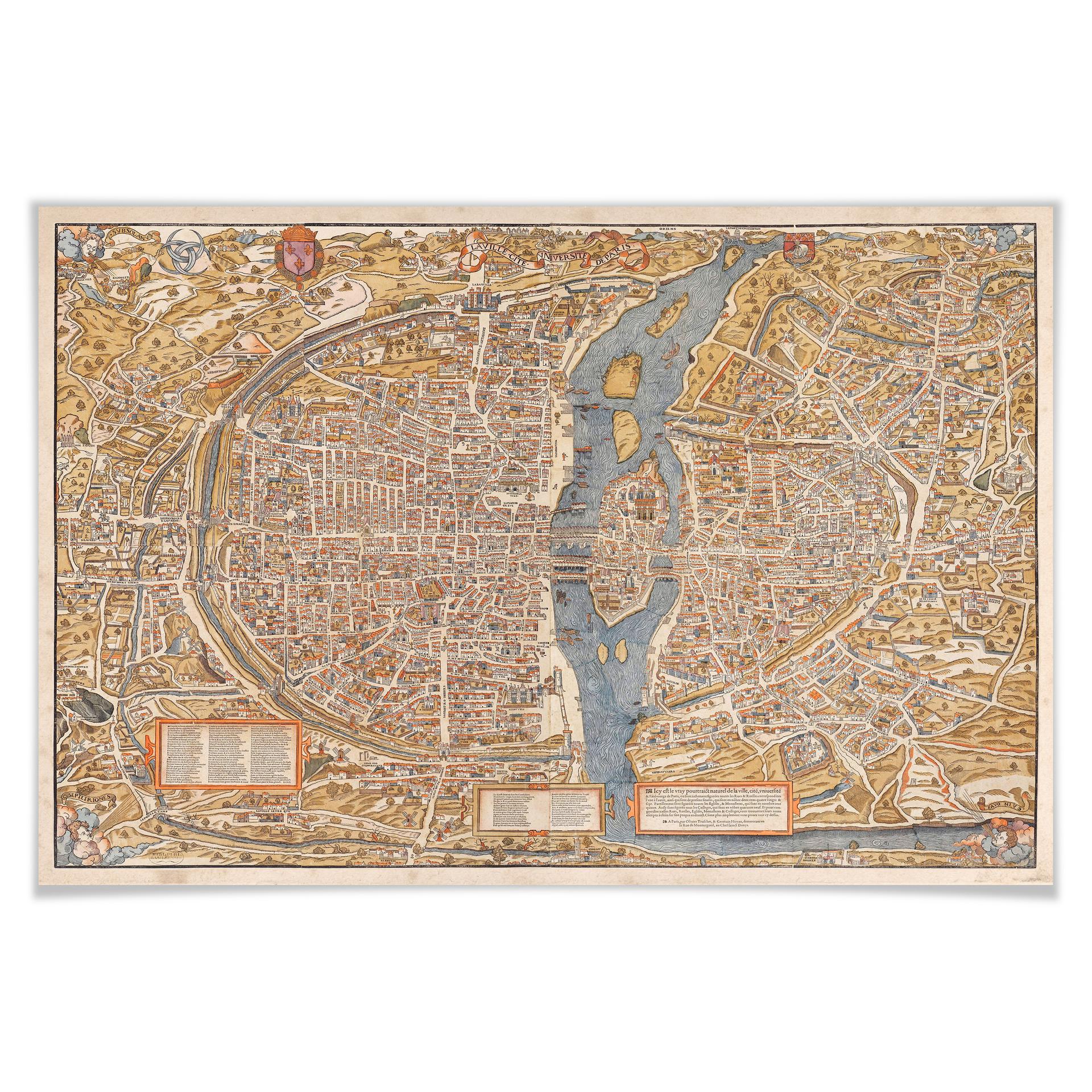 Poster - Carte historique de Paris