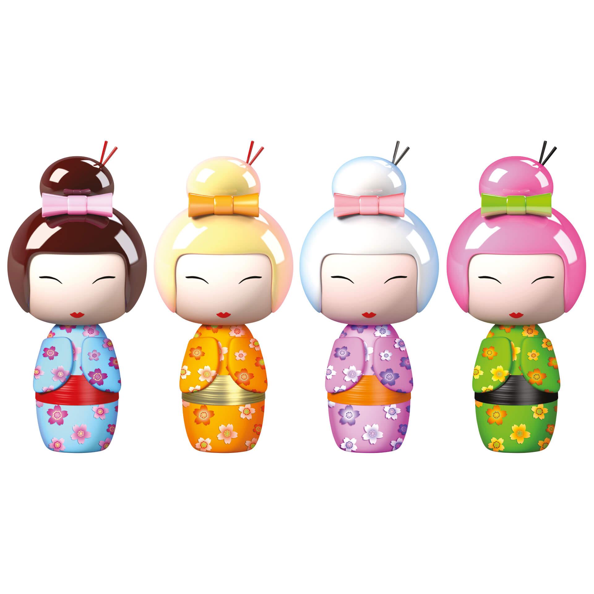 Wandtattoo Michel Agullo - Kokeshi Figuren Set 01