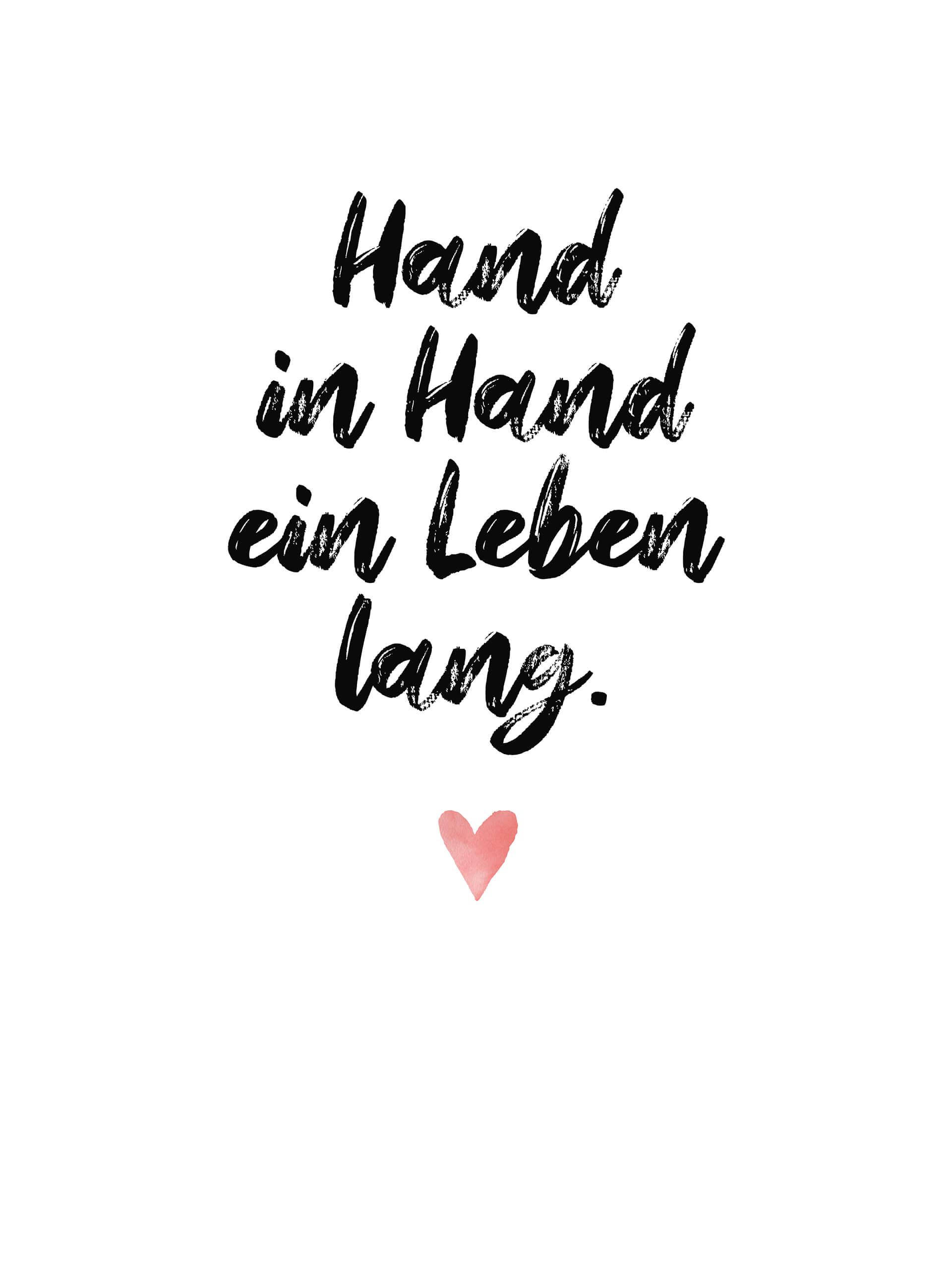 Personalisiertes Poster Hand in Hand