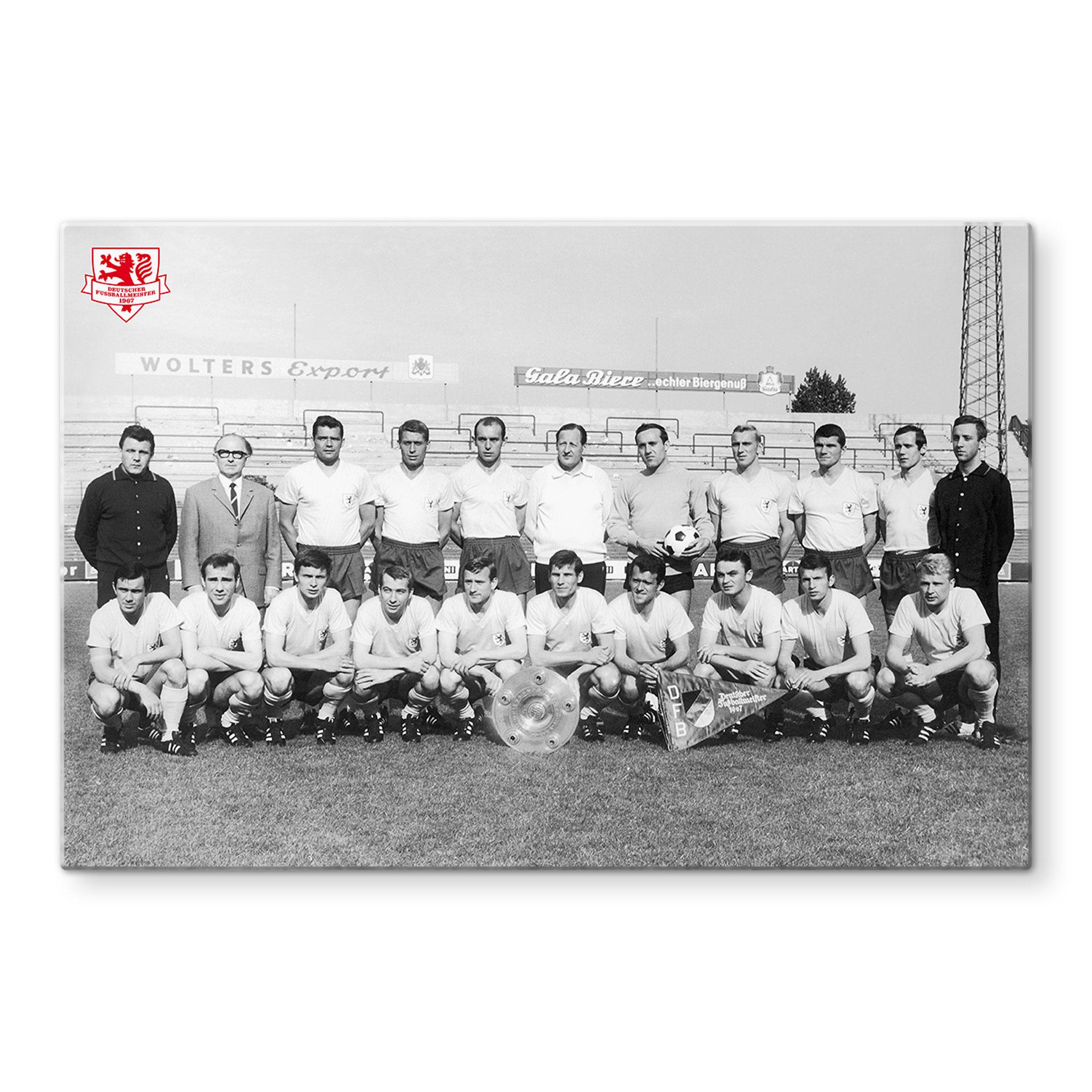 Glasbild Eintracht Braunschweig Meistermannschaft