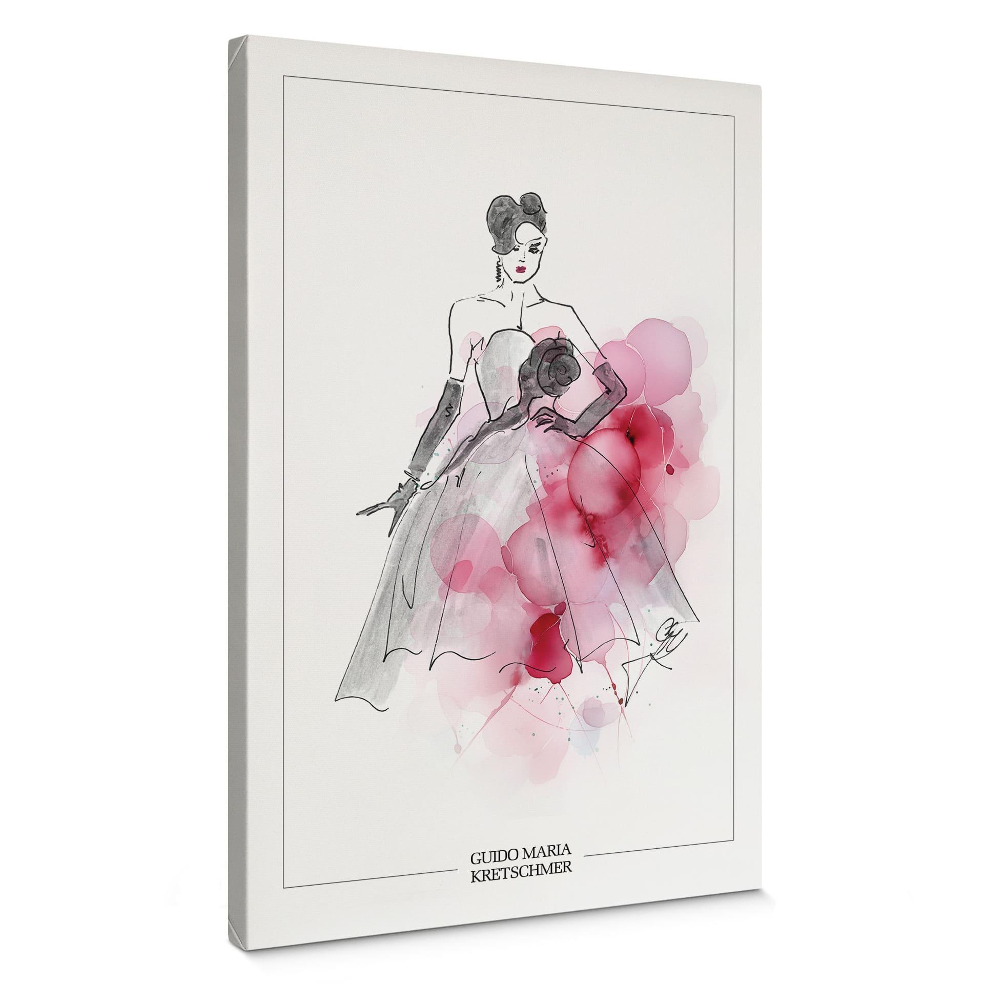 Leinwandbild Audrey in Rot - Guido Maria Kretschmer Kollektion - 40x60 cm