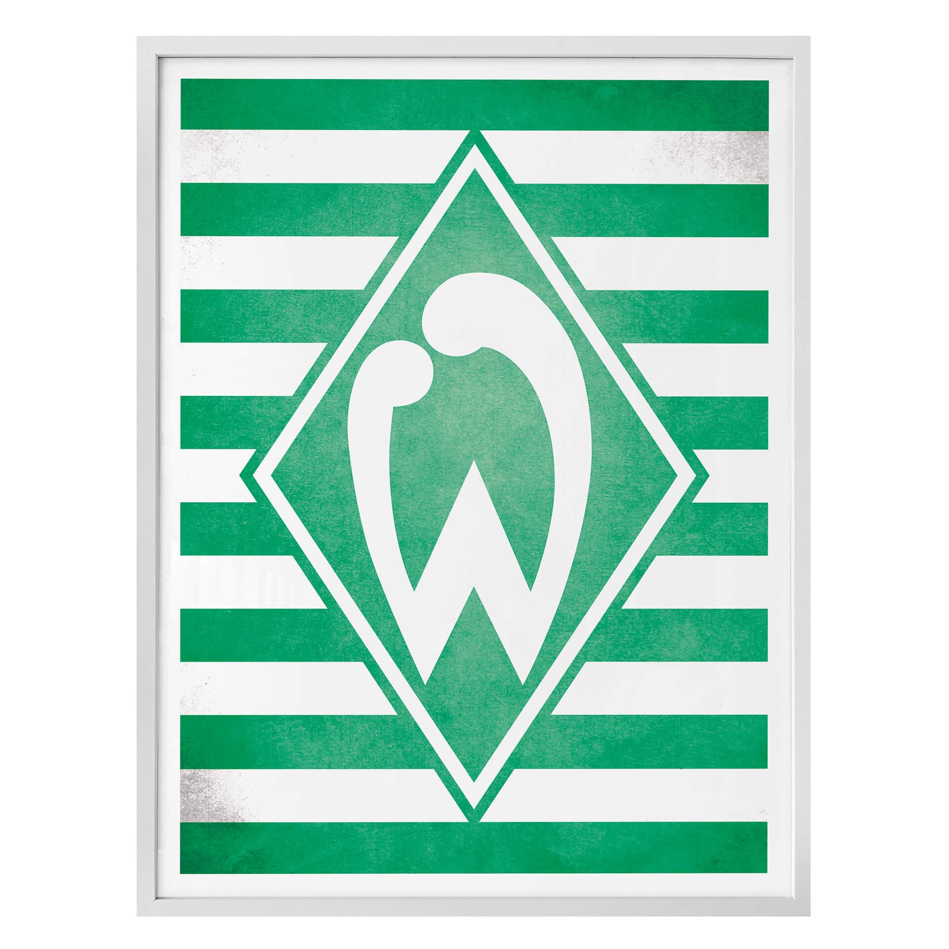 Póster Werder Bremen logo rayas
