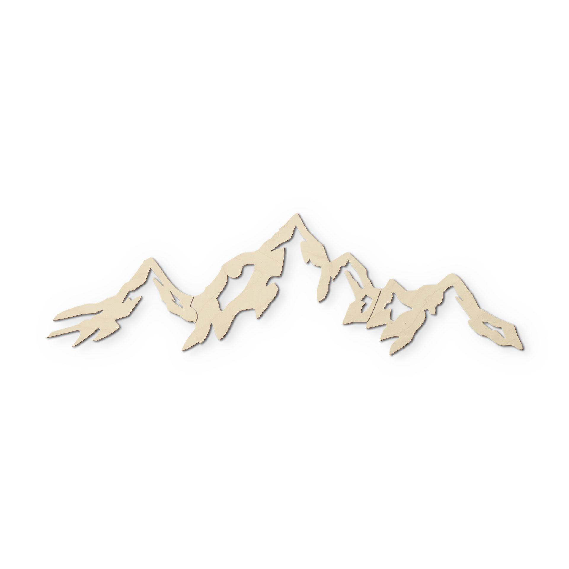 Decoro in legno “Panorama di montagna” – pioppo