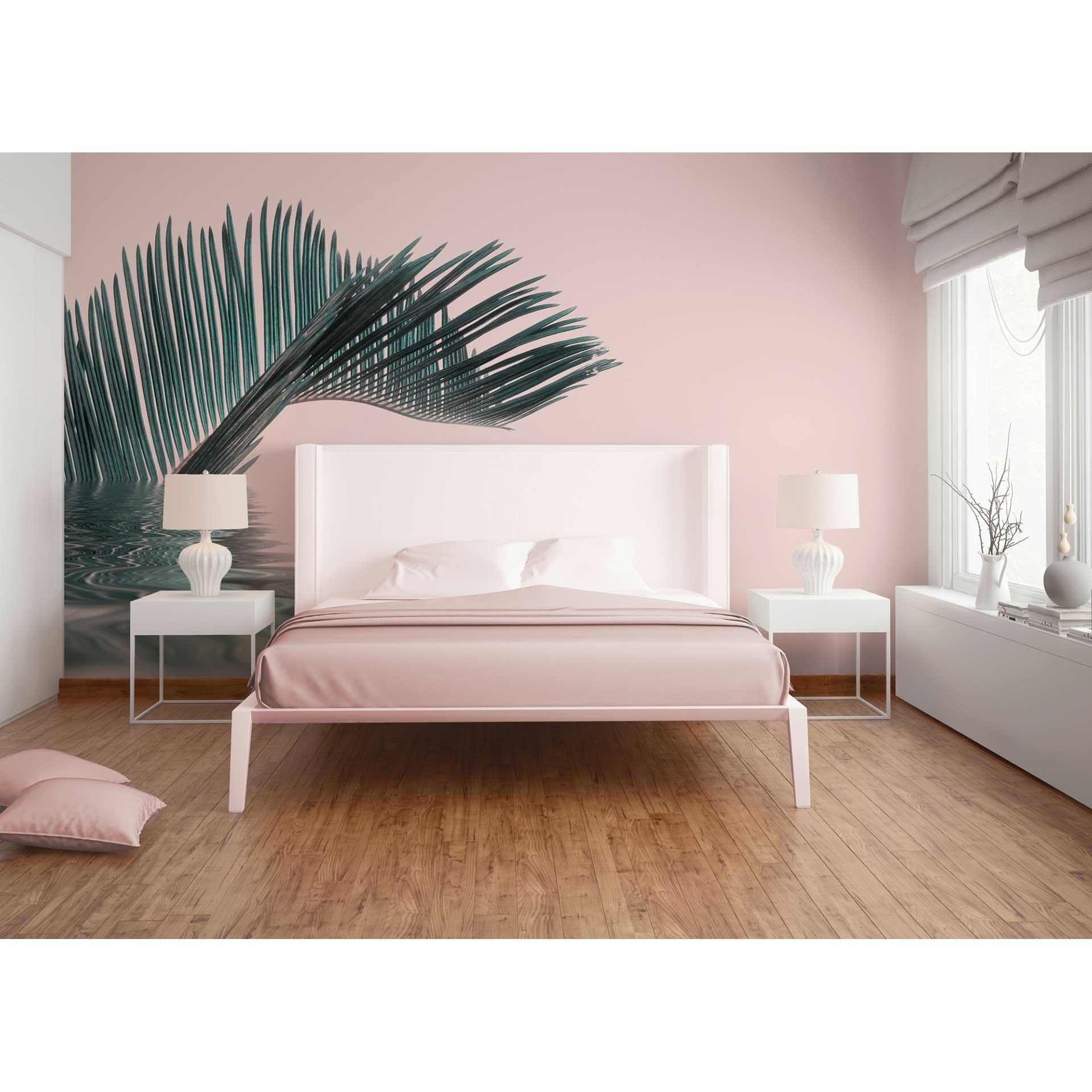 Livingwalls Fotobehang ARTist Palm Leaf Water