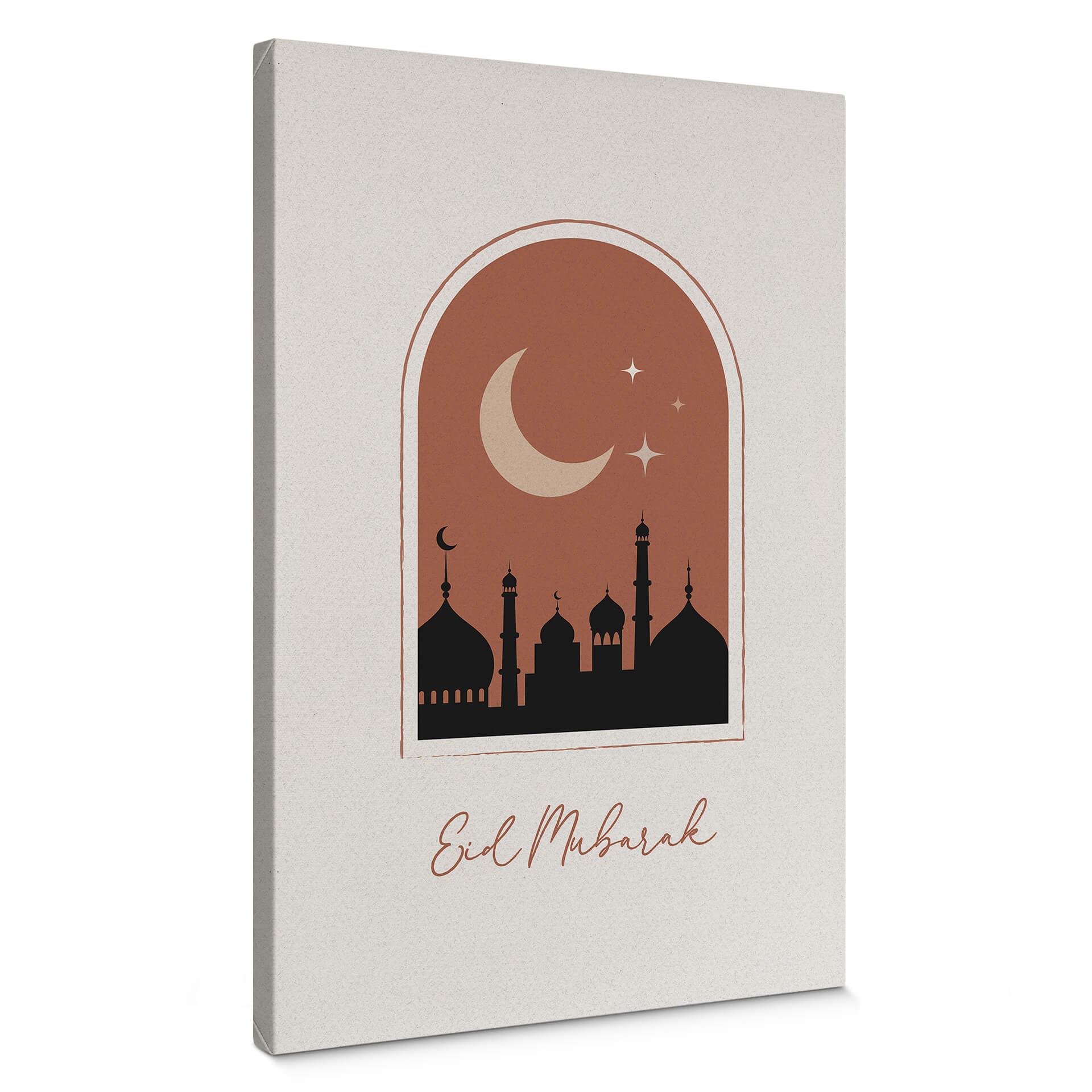 Lienzo Eid Mubarak de noche