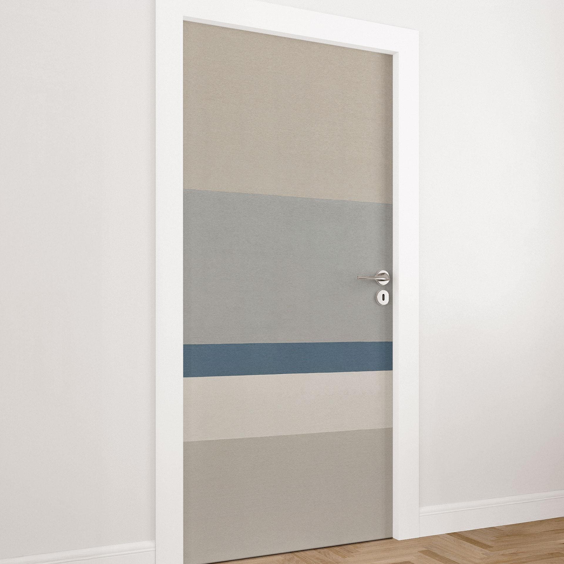 Pellicola adesiva per porte Agnes Balance - Strisce orizzontali - Sir Edward x Grigory Gladarev