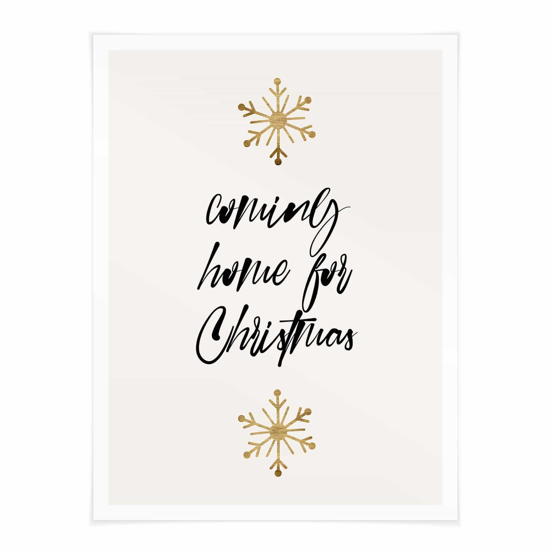 Poster Kubistika - Coming home for Christmas - Kerstposter