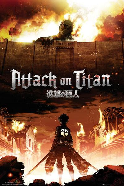 Poster, film poster Attack on Titan (Shingeki no kyojin) - Key Art 61x91,5 cm