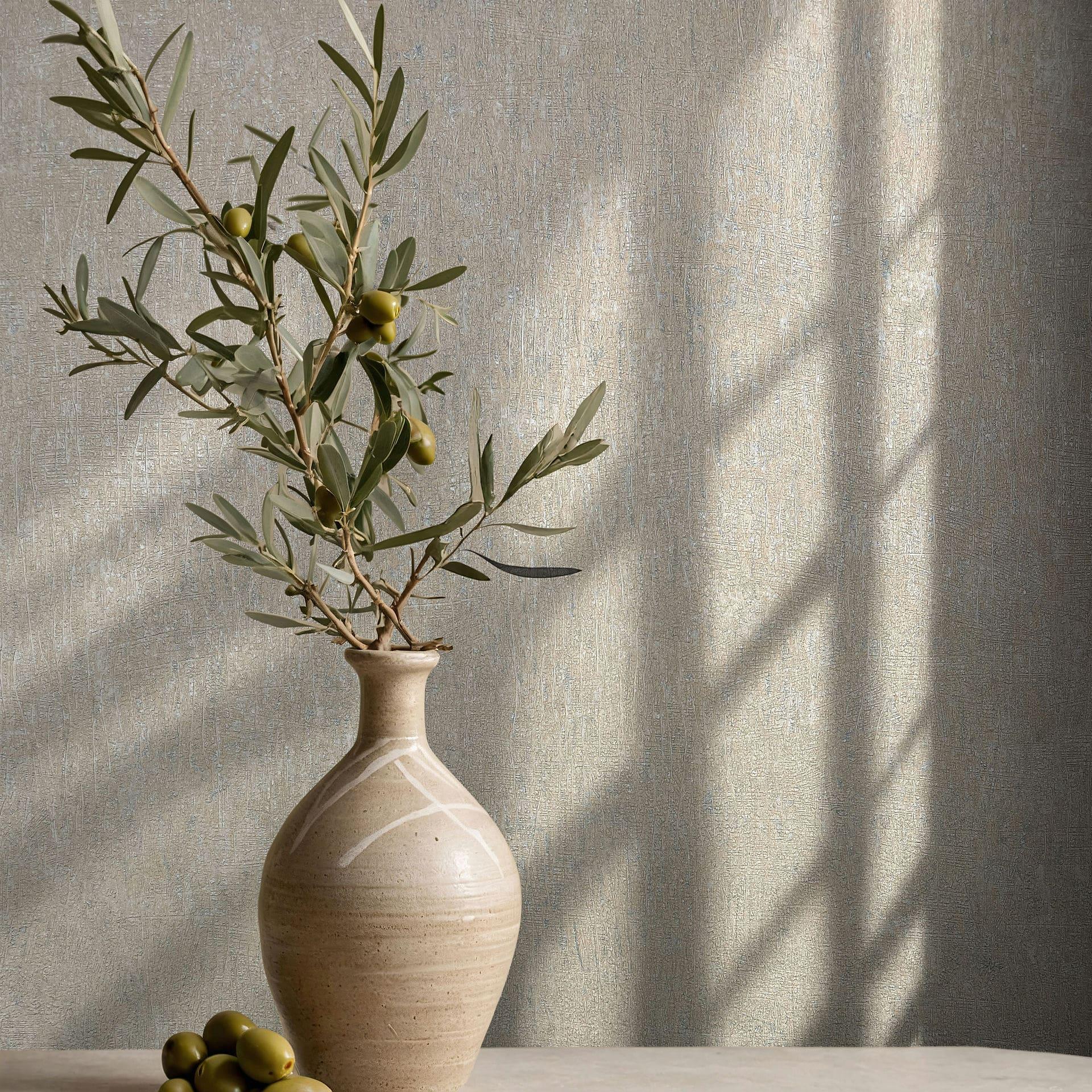 Ikke-vævet tapet i beige betonlook almindeligt moderne