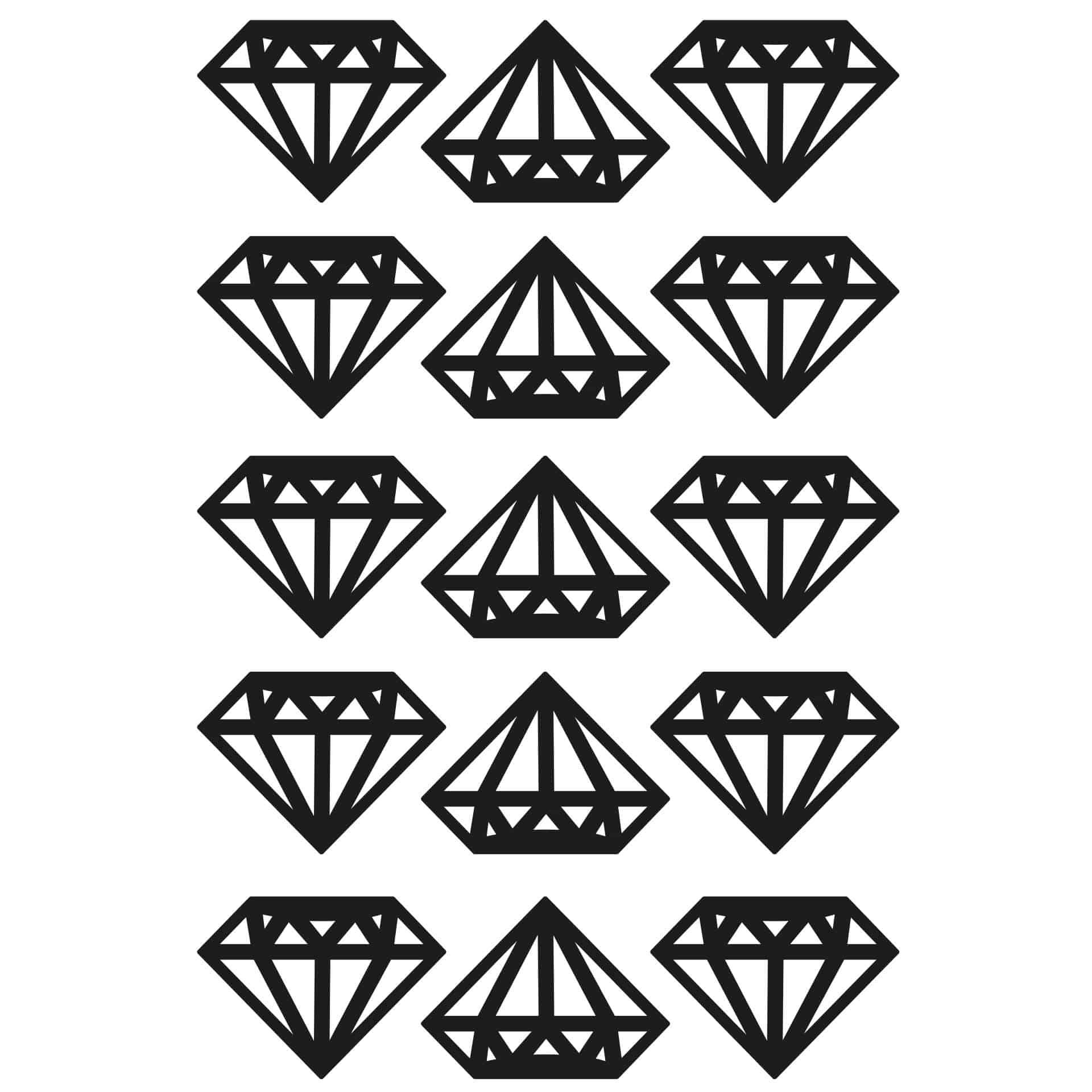 Wandtattoo Diamanten Set