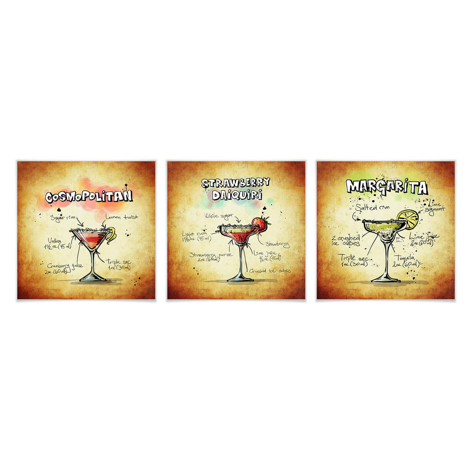 Poster - Cocktails set 01 (3 parties)