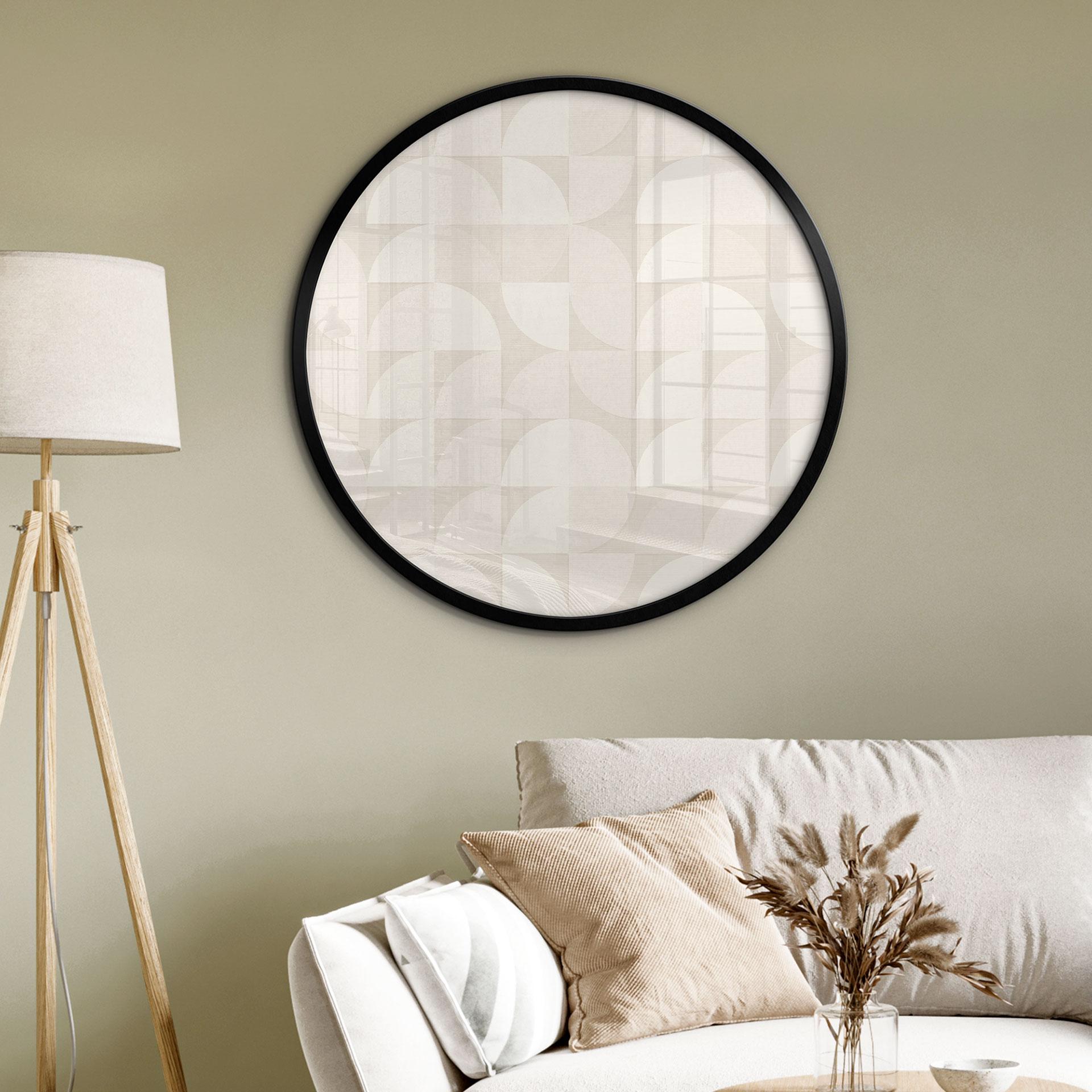 Halvcirkelformet plakat i retrostil - Bloomery Decor - Rund