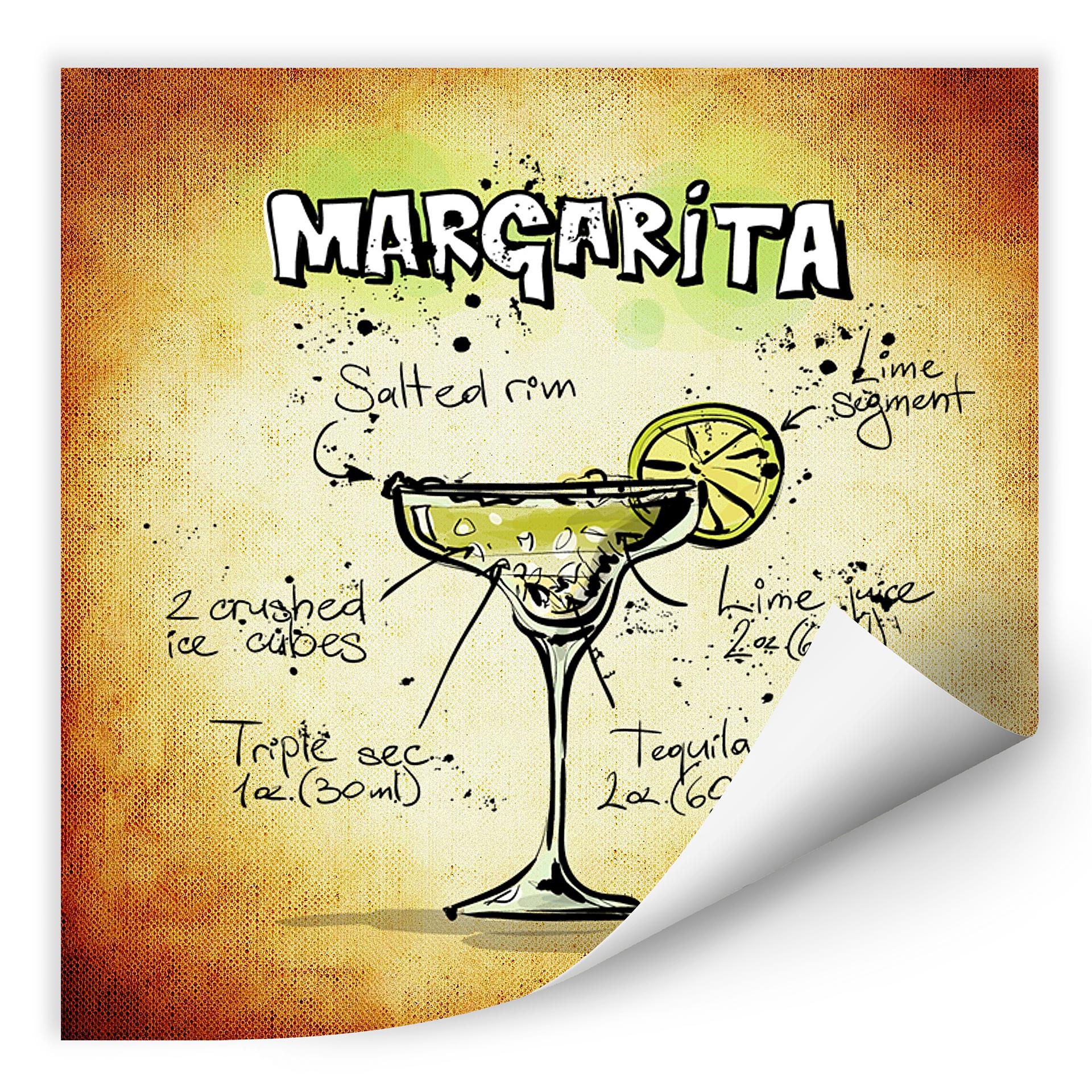 Zelfklevende Poster Margarita Recept