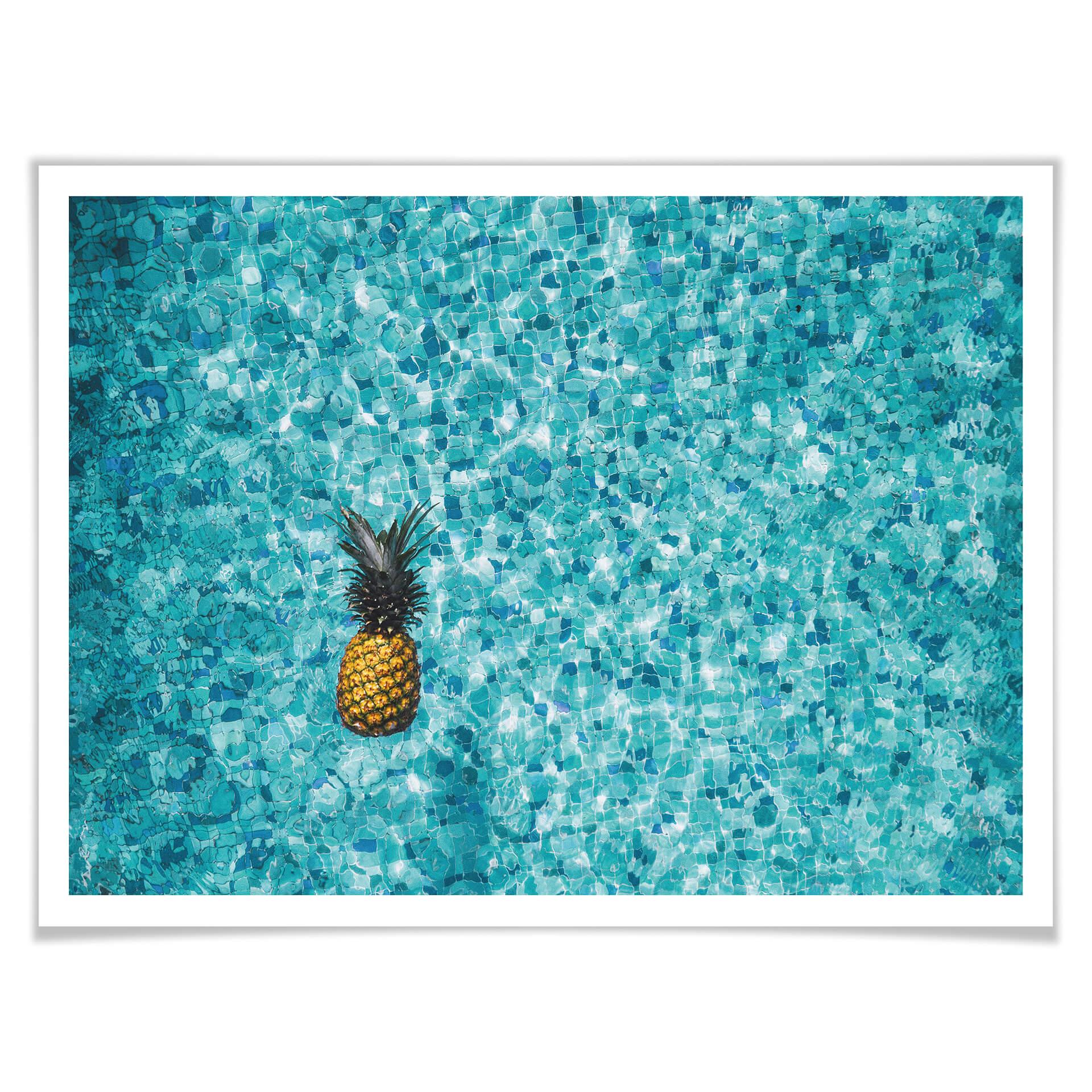 Poster Swimming Pineapple